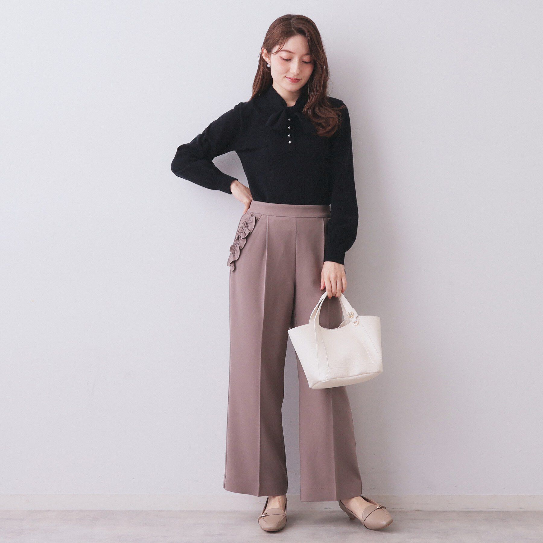 index「ヘンリーパールミニボウタイニット【洗濯機OK】」|ニット・セーター|