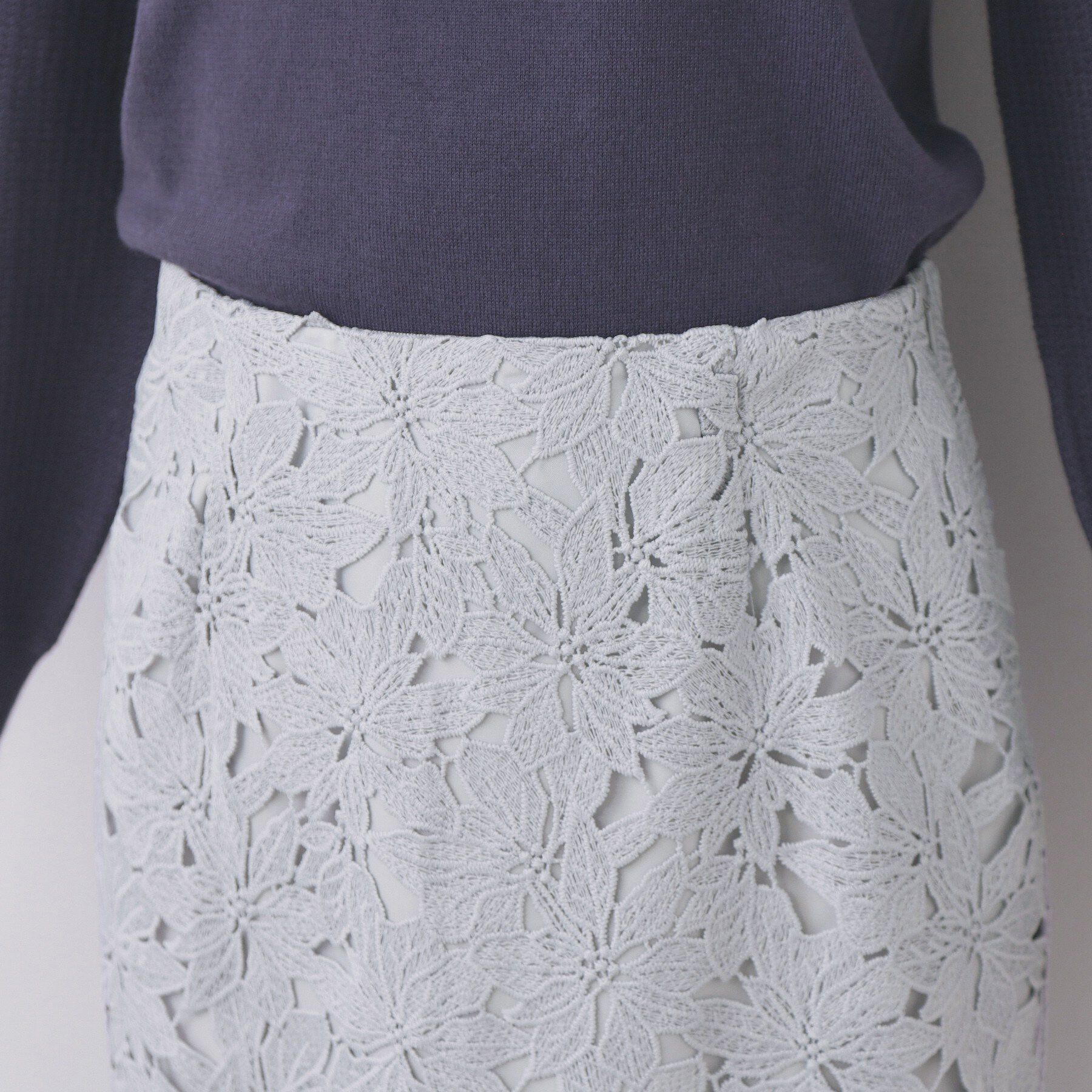 index「フラワーレースタイトスカート【洗濯機OK】」|スカート|