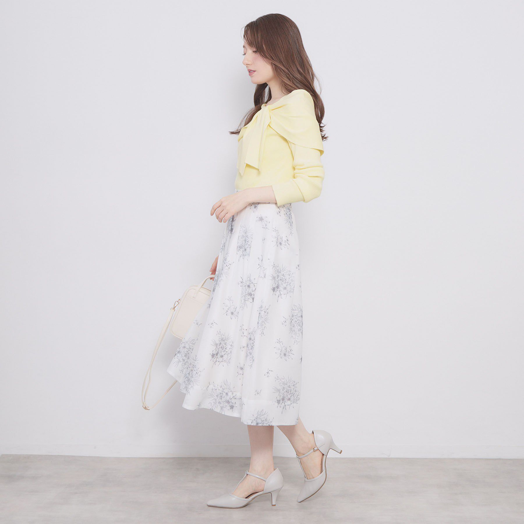 index「オフショルリボンリブニット【洗濯機OK】」|ニット・セーター|