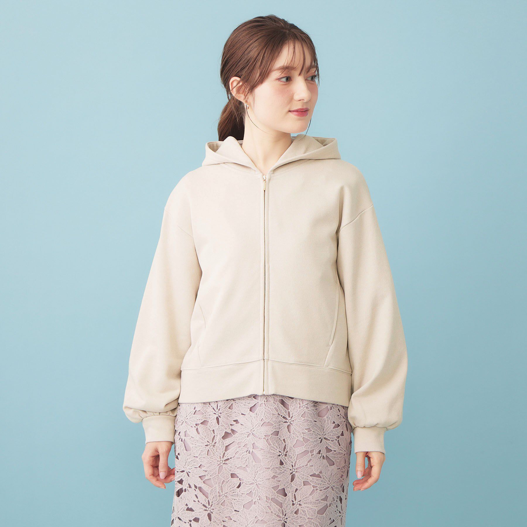 index「ラメ裏毛コンパクトジップパーカー【洗濯機OK】」|パーカー|