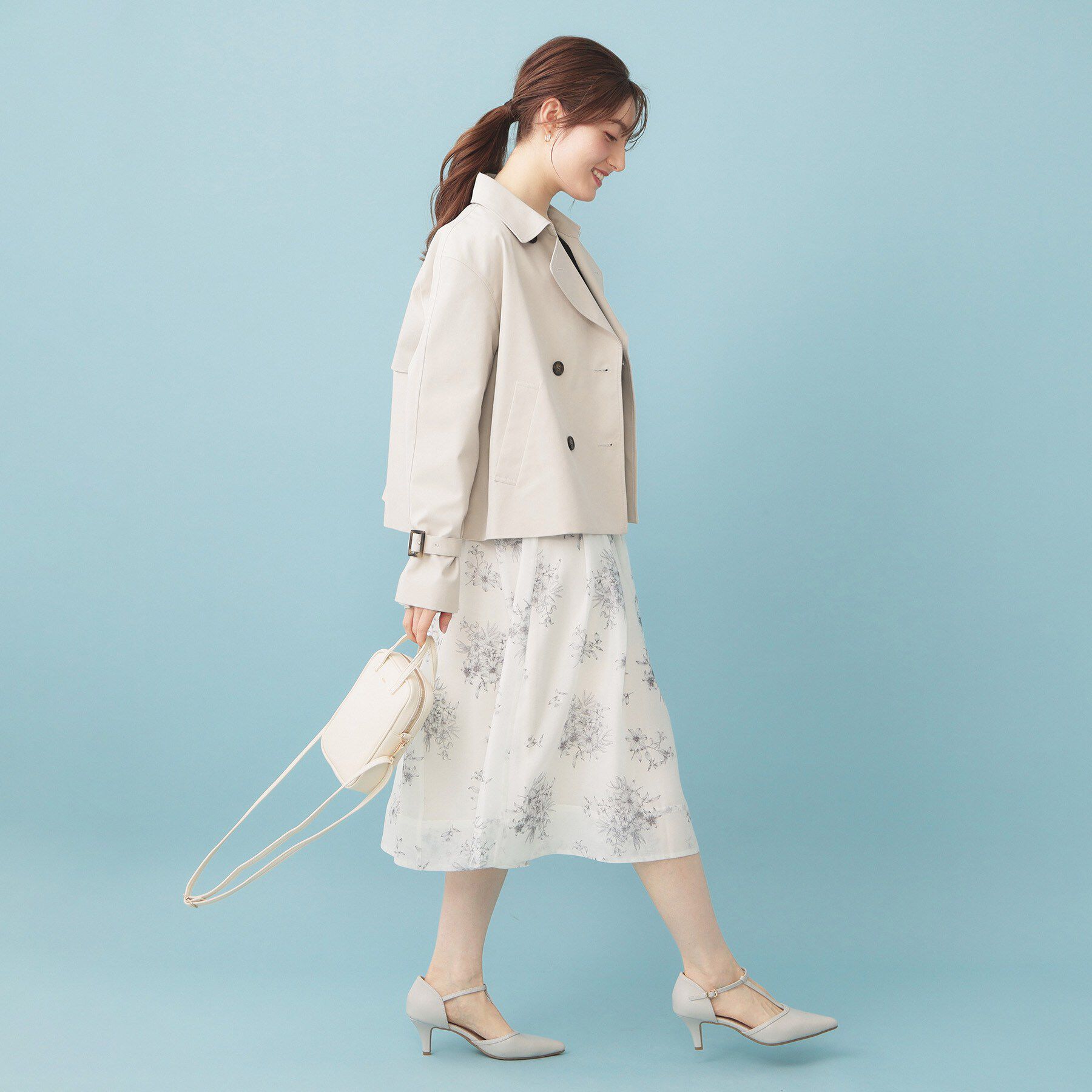 index「キャンディスリーブショートトレンチコート【洗濯機OK/撥水/防花粉】《5col》」|トレンチコート|