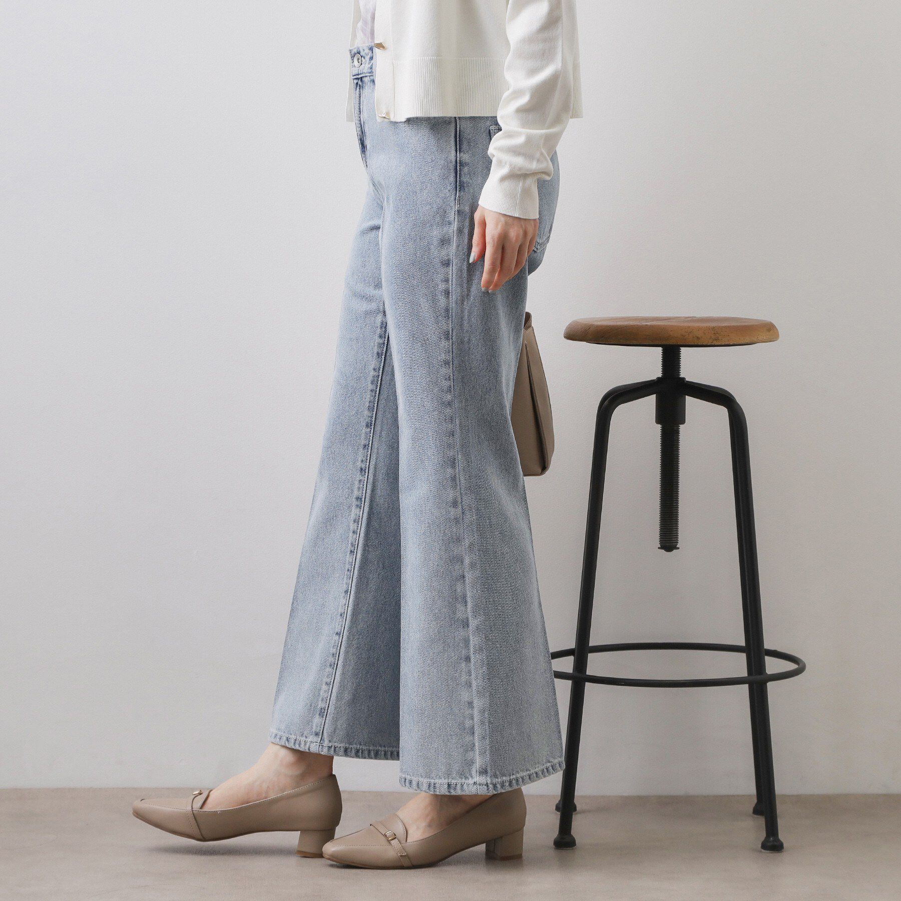 index「フレアデニムパンツ【洗濯機OK】」|デニム|