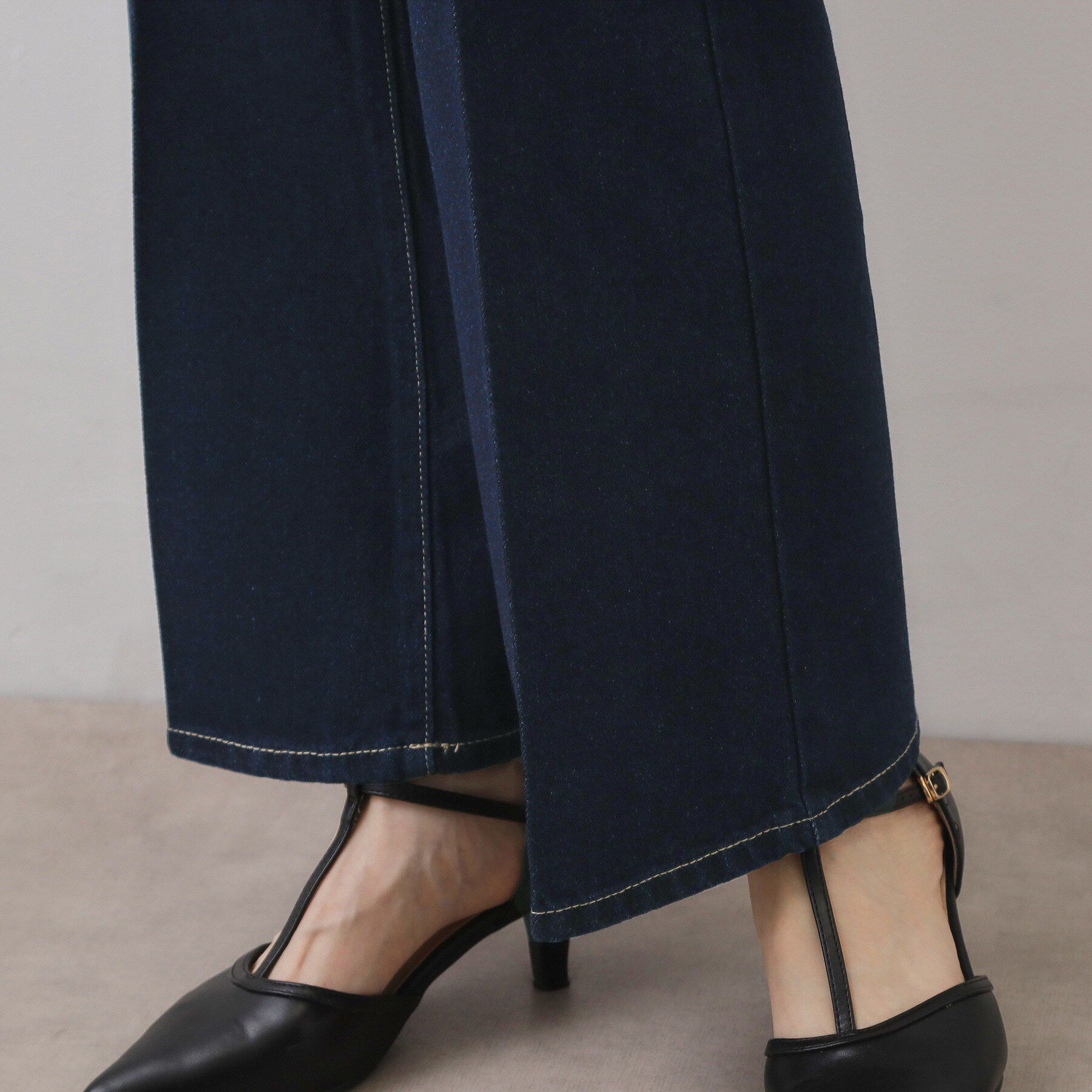 index「フレアデニムパンツ【洗濯機OK】」|デニム|