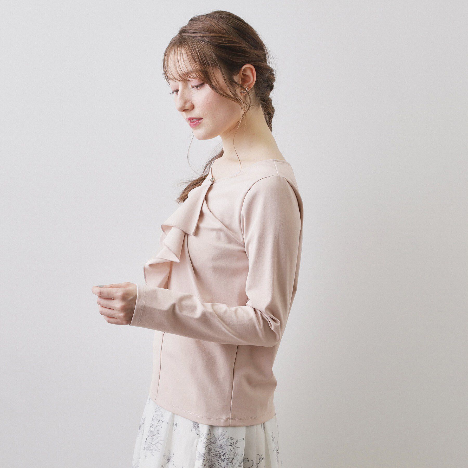 index「アシメラッフルフリルトップス【洗濯機OK】」|Tシャツ・カットソー|