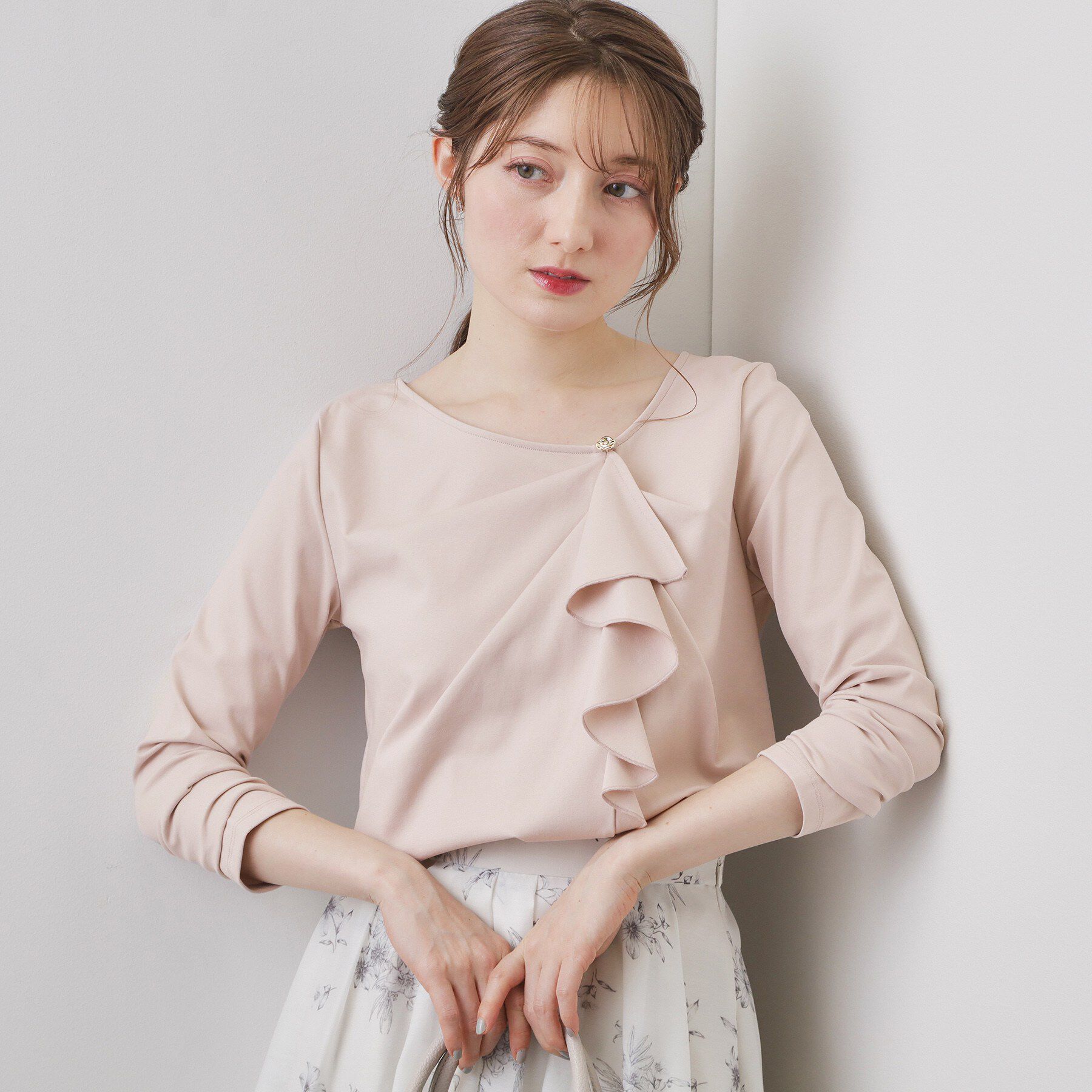 index「アシメラッフルフリルトップス【洗濯機OK】」|Tシャツ・カットソー|