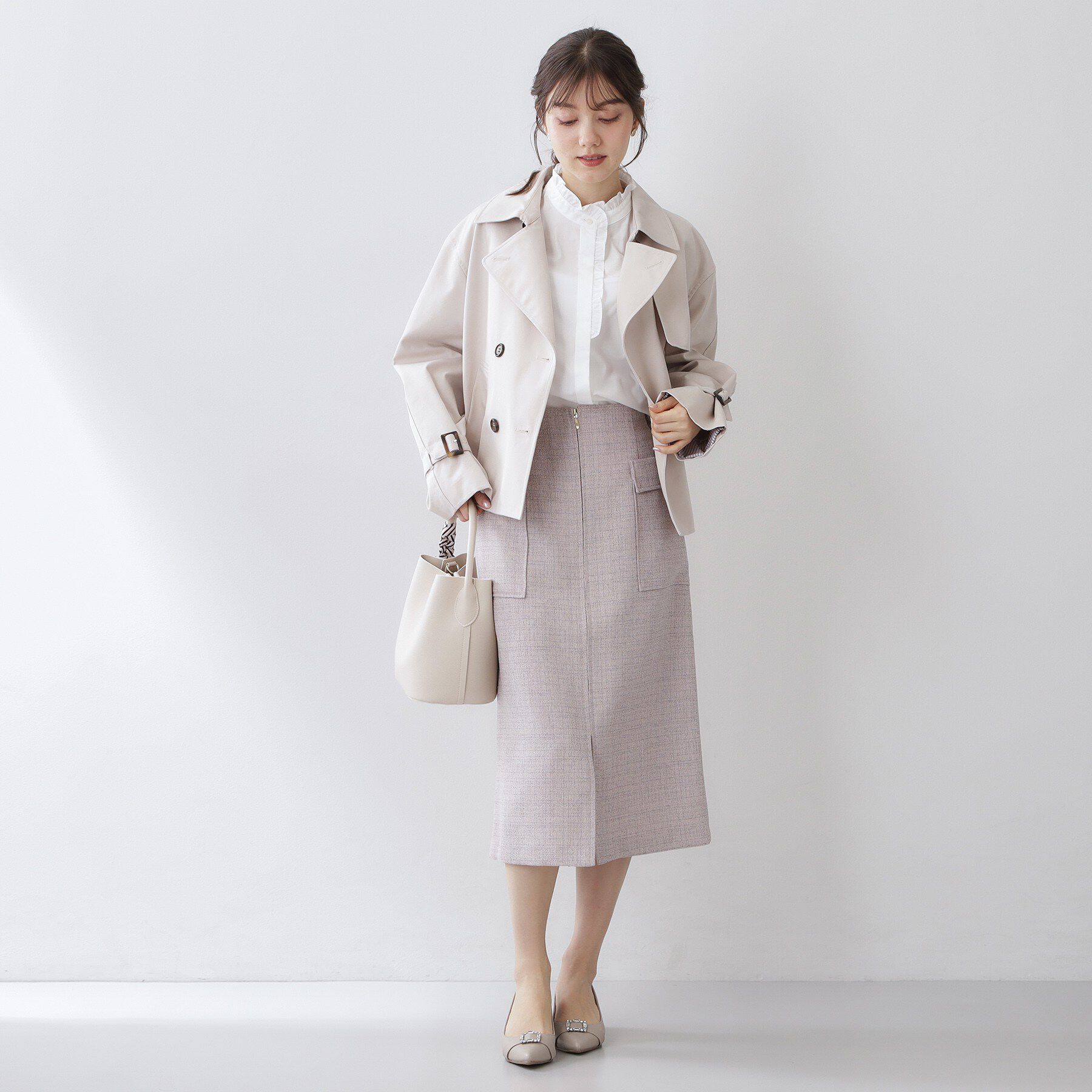 index「ブロードフロントフリルブラウス【洗濯機OK】《5col》」|シャツ・ブラウス|