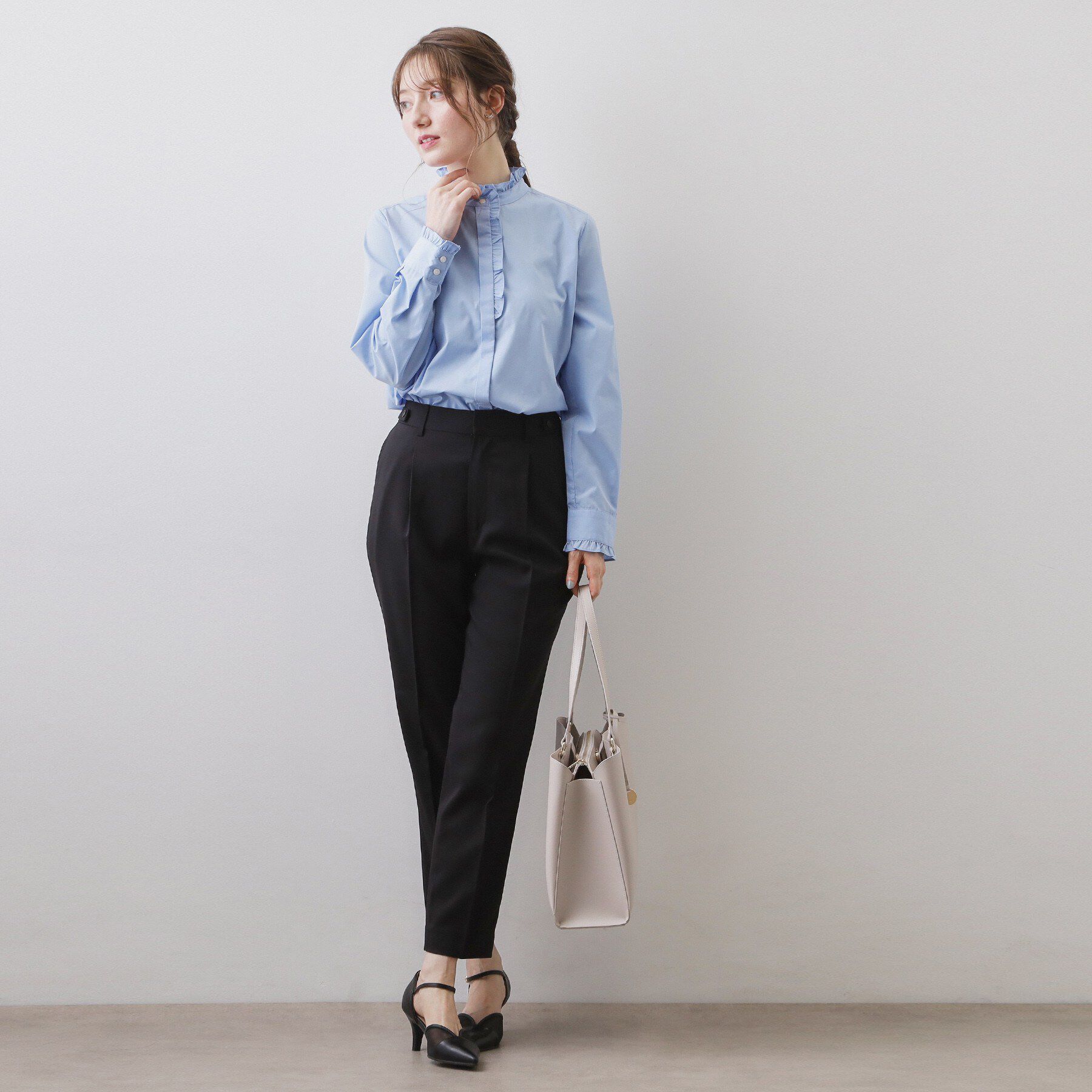 index「ブロードフロントフリルブラウス【洗濯機OK】《5col》」|シャツ・ブラウス|