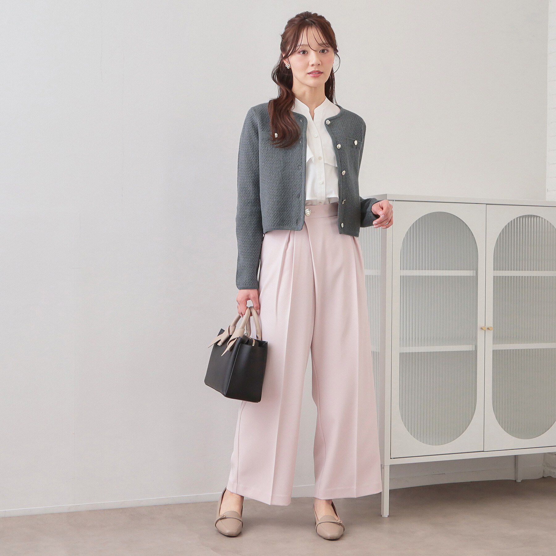 index「ラメリリーボクシーショートカーディガン【洗濯機OK】」|カーディガン|