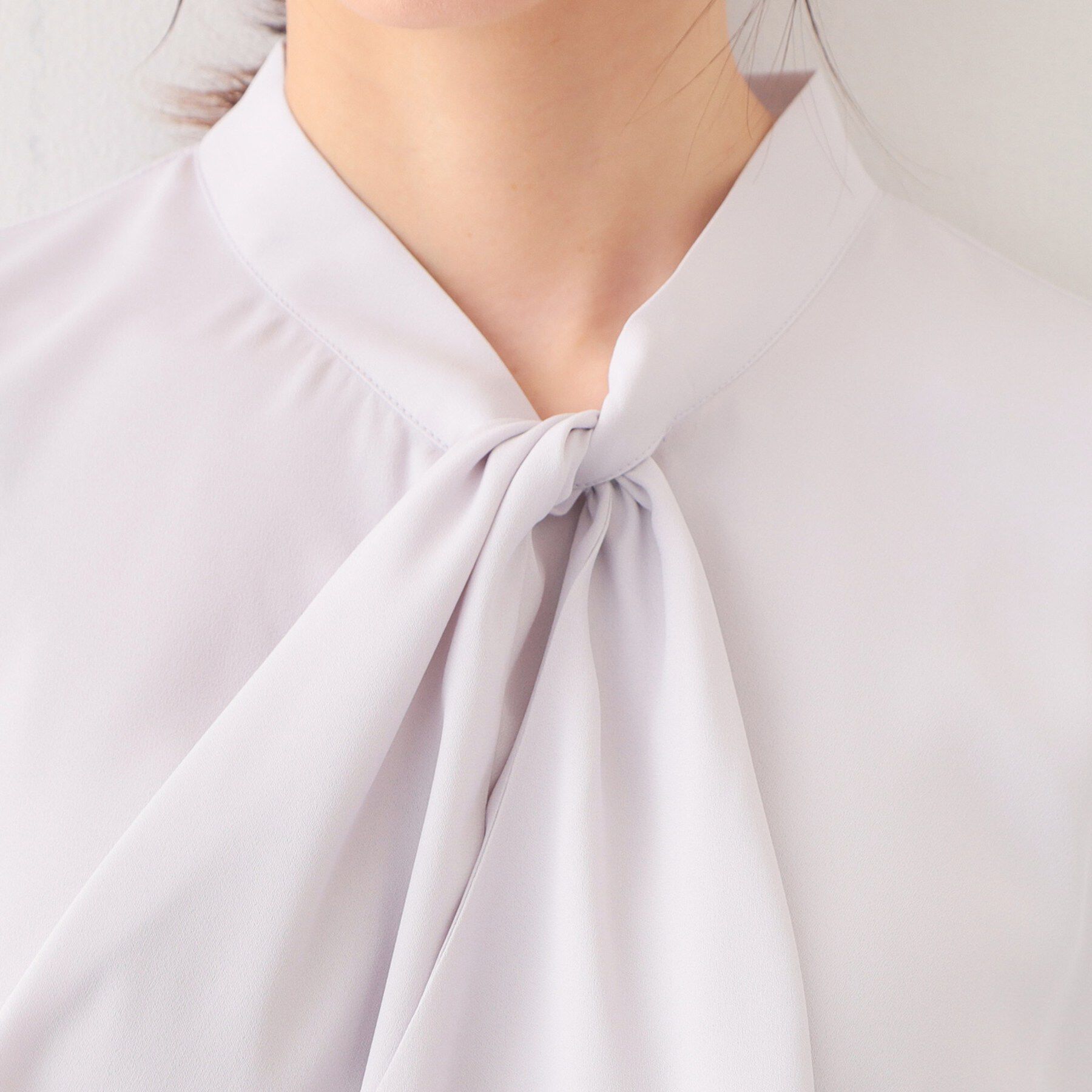 index「アシメドレープボウタイブラウス【洗濯機OK/イージーアイロン】」|シャツ・ブラウス|