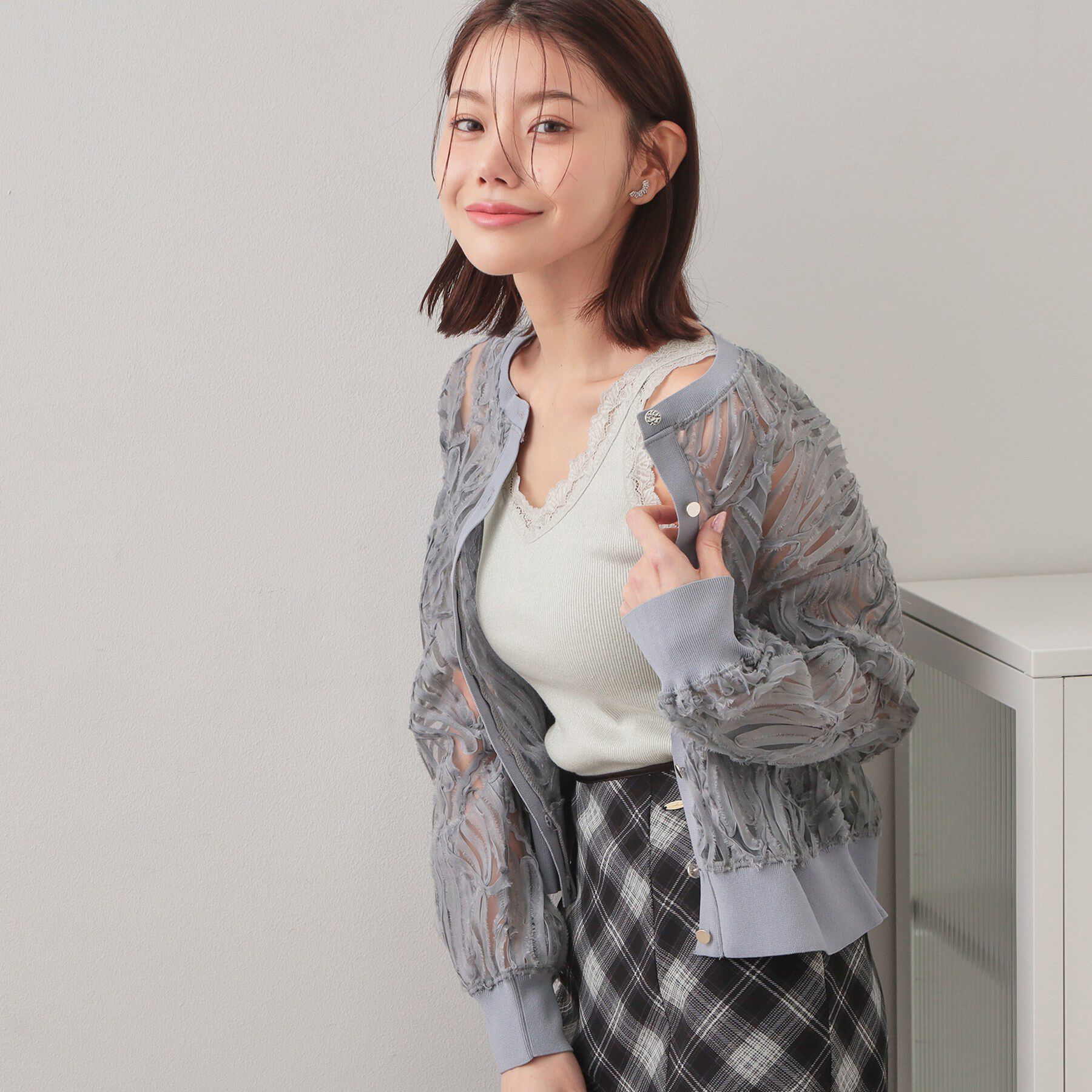 index「前後2way丸胴レースタンクラメアソート【洗濯機OK】」|キャミソール|シルバー(606)