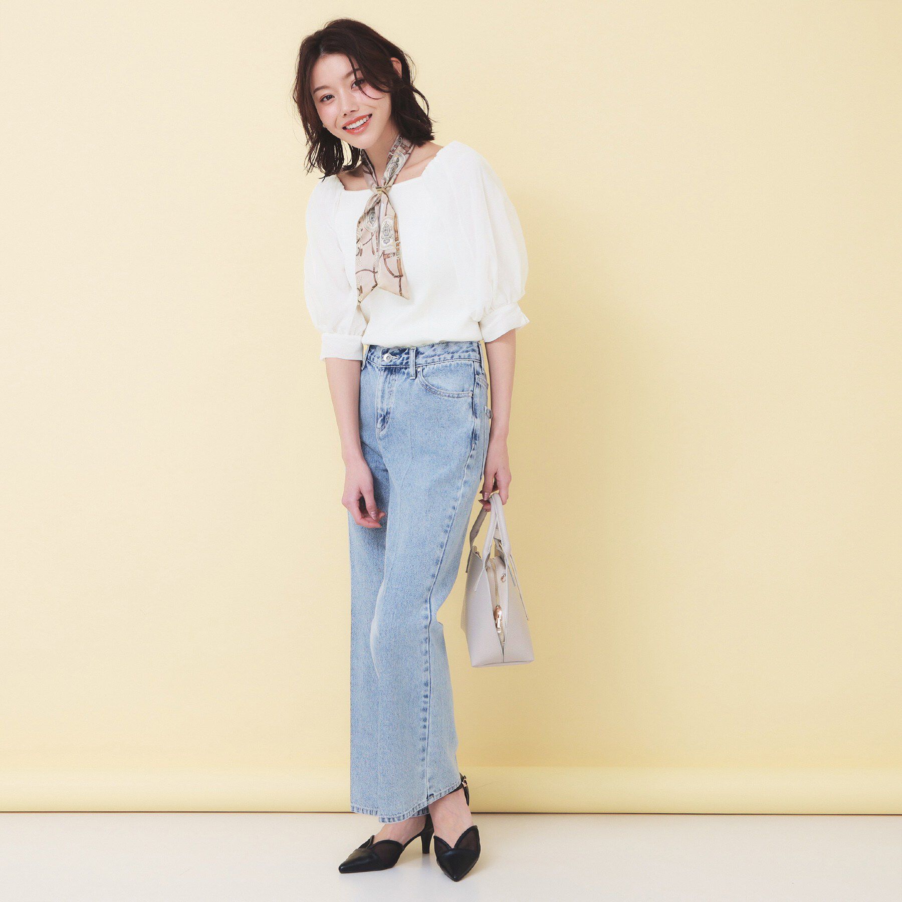 index「バルーンシアードッキングスクエアニット【洗濯機OK】」|ニット・セーター|