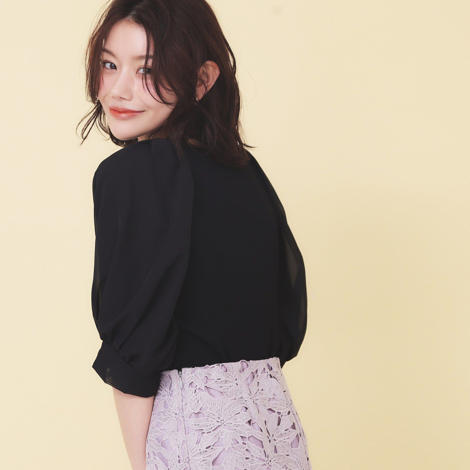 index「バルーンシアードッキングスクエアニット【洗濯機OK】」|ニット・セーター|