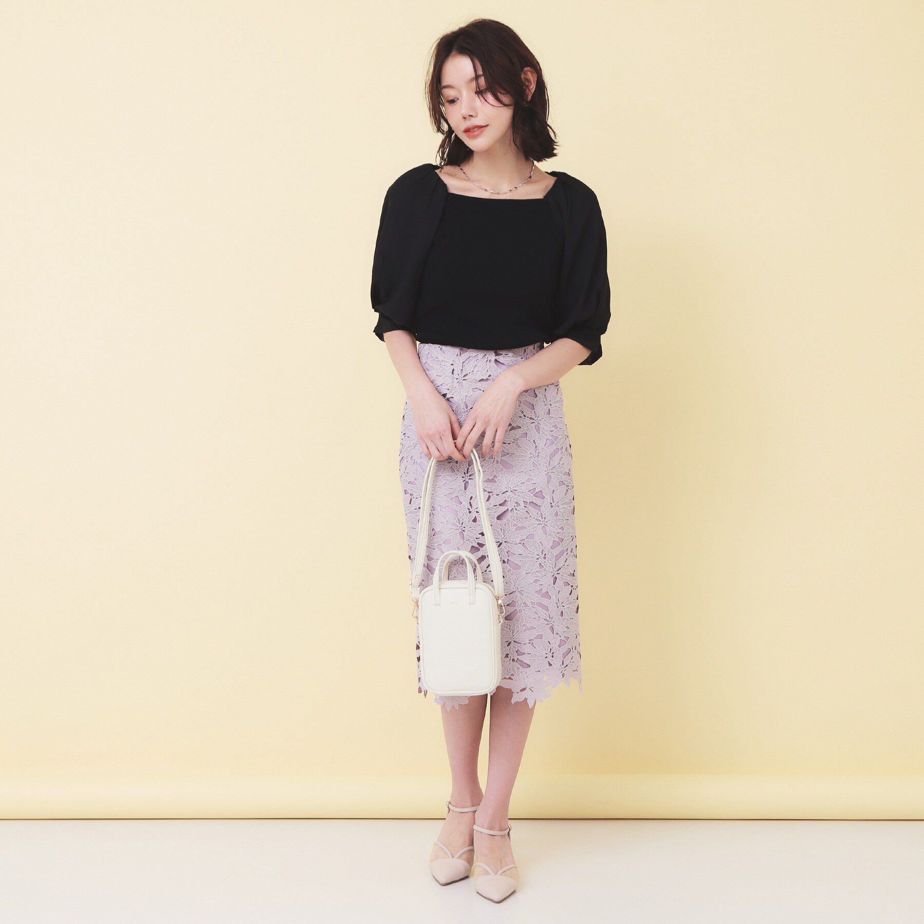 index「バルーンシアードッキングスクエアニット【洗濯機OK】」|ニット・セーター|