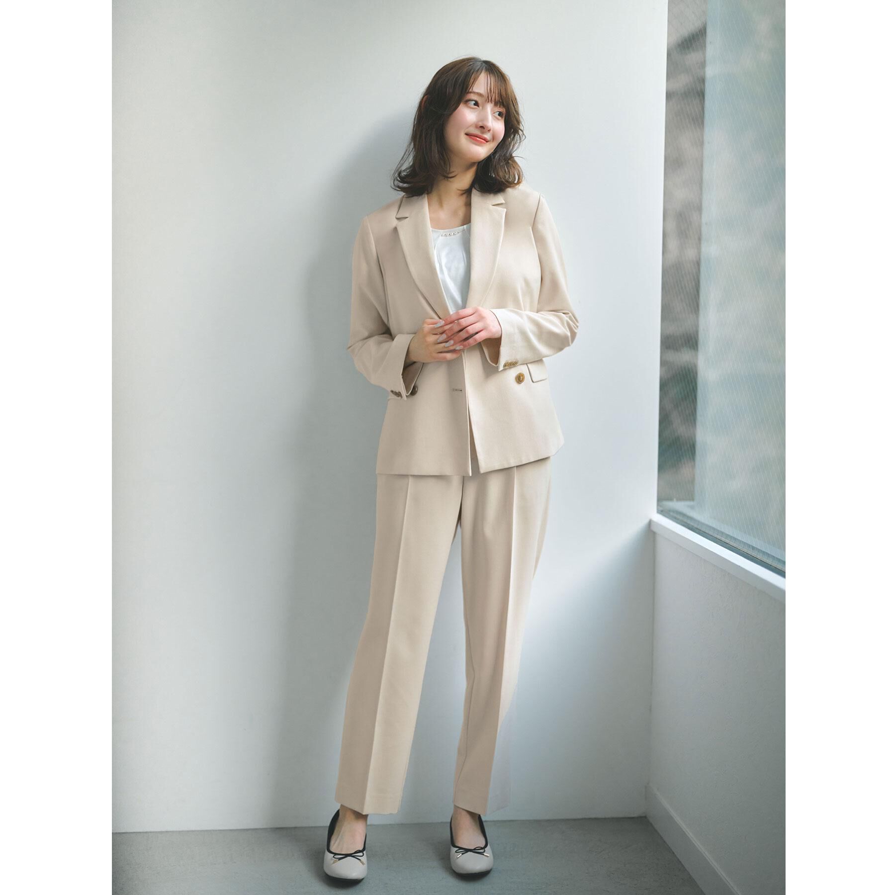 index「ダブルブレストジャケット/セットアップ対応可【洗える/接触冷感/吸水速乾/防シワ/ストレッチ】」|テーラードジャケット|