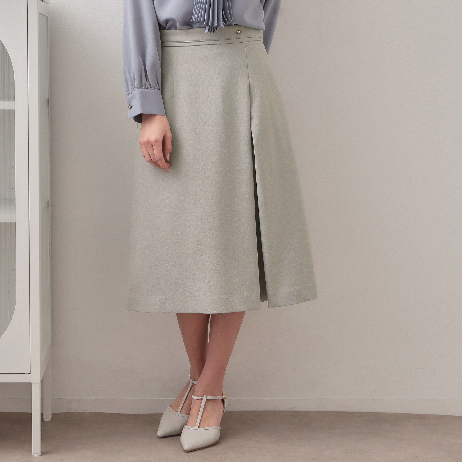 index「アシメタックAラインスカート/セットアップ対応可【洗濯機OK/防シワ】《XS～LL》」|スカート|グレー(012)
