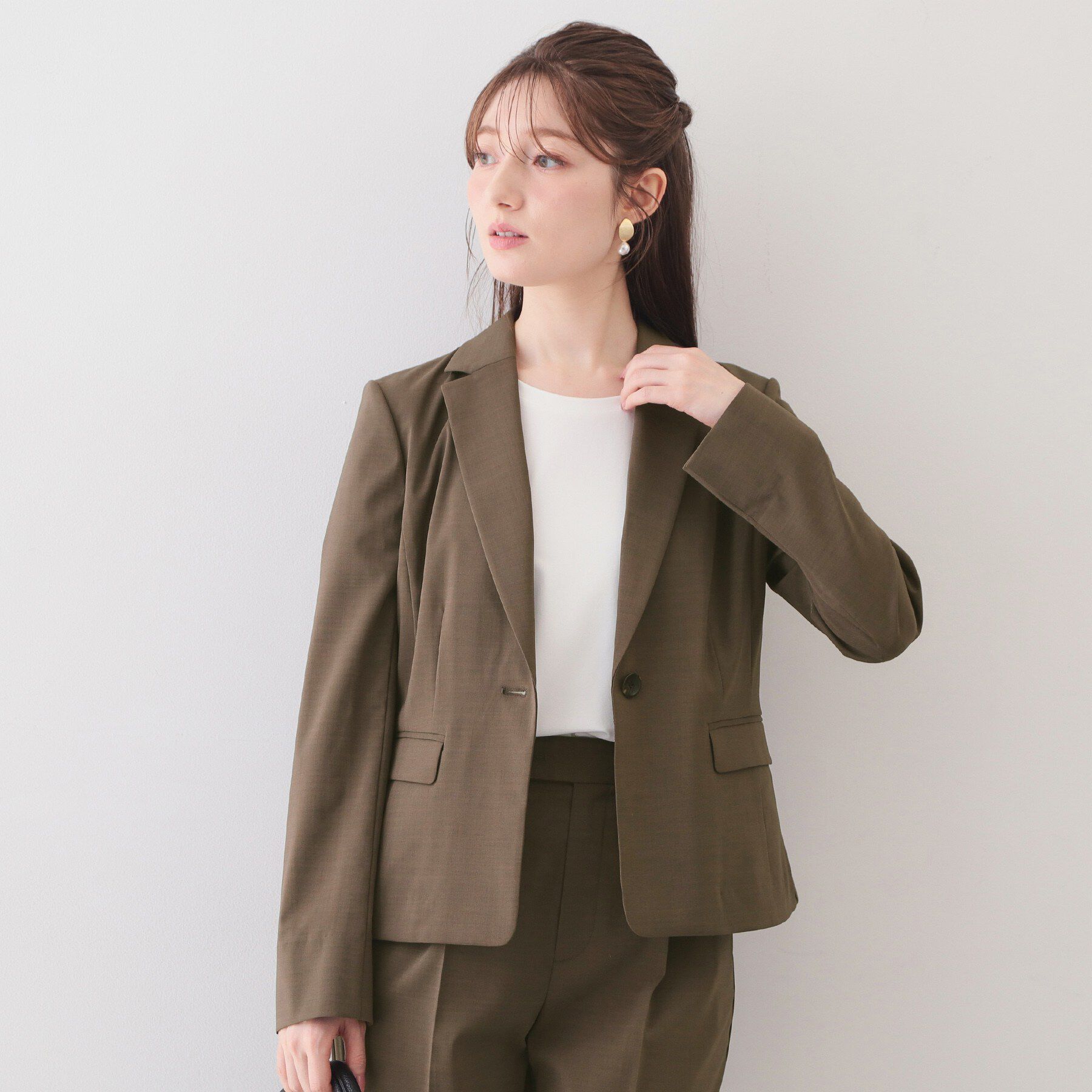 index「ストレッチテーラードジャケット/セットアップ対応可【洗濯機OK/接触冷感/吸水速乾/イージーアイロン」|テーラードジャケット|