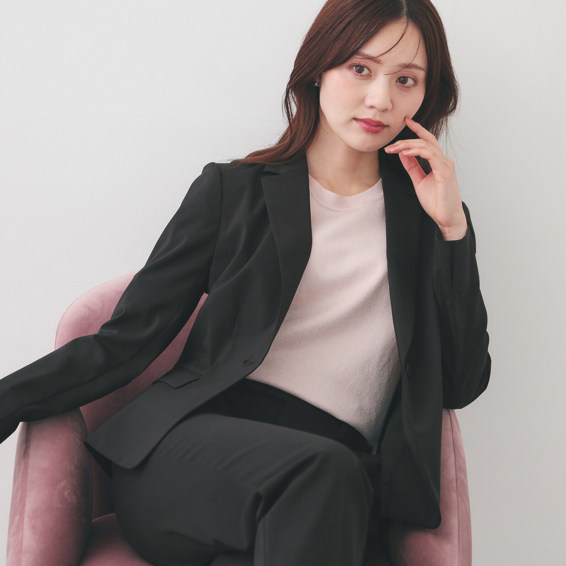 index「ストレッチテーラードジャケット/セットアップ対応可【洗濯機OK/接触冷感/吸水速乾/イージーアイロン」|テーラードジャケット|ブラック(019)