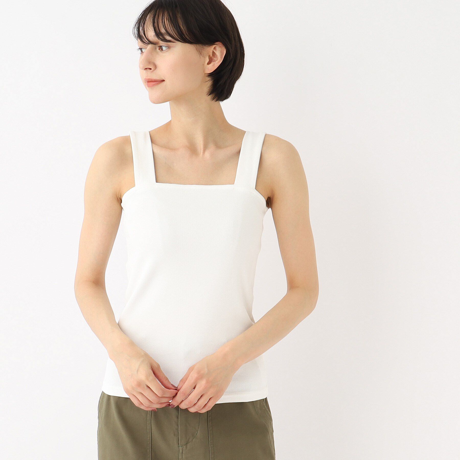 OPAQUE.CLIP「ワイドストラップキャミソール【洗濯機洗い可】」|キャミソール|