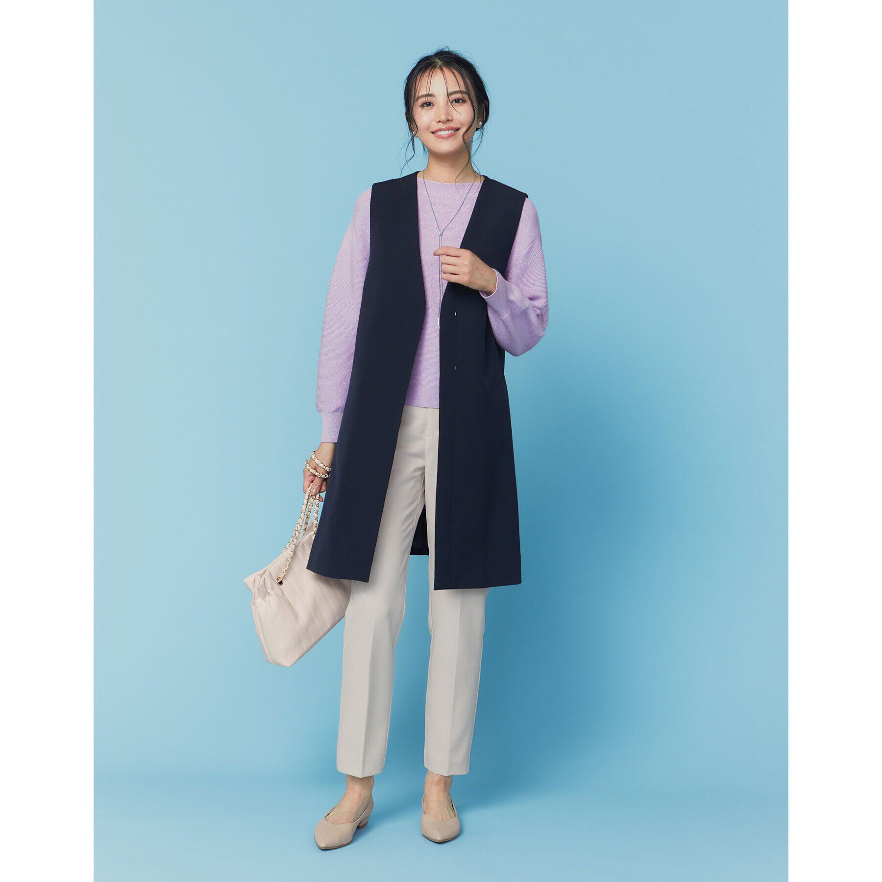 OPAQUE.CLIP「《通勤・セレモニー/セットアップ対応》テーパードパンツ/ダブルクロス【洗濯機洗い可】」|その他|