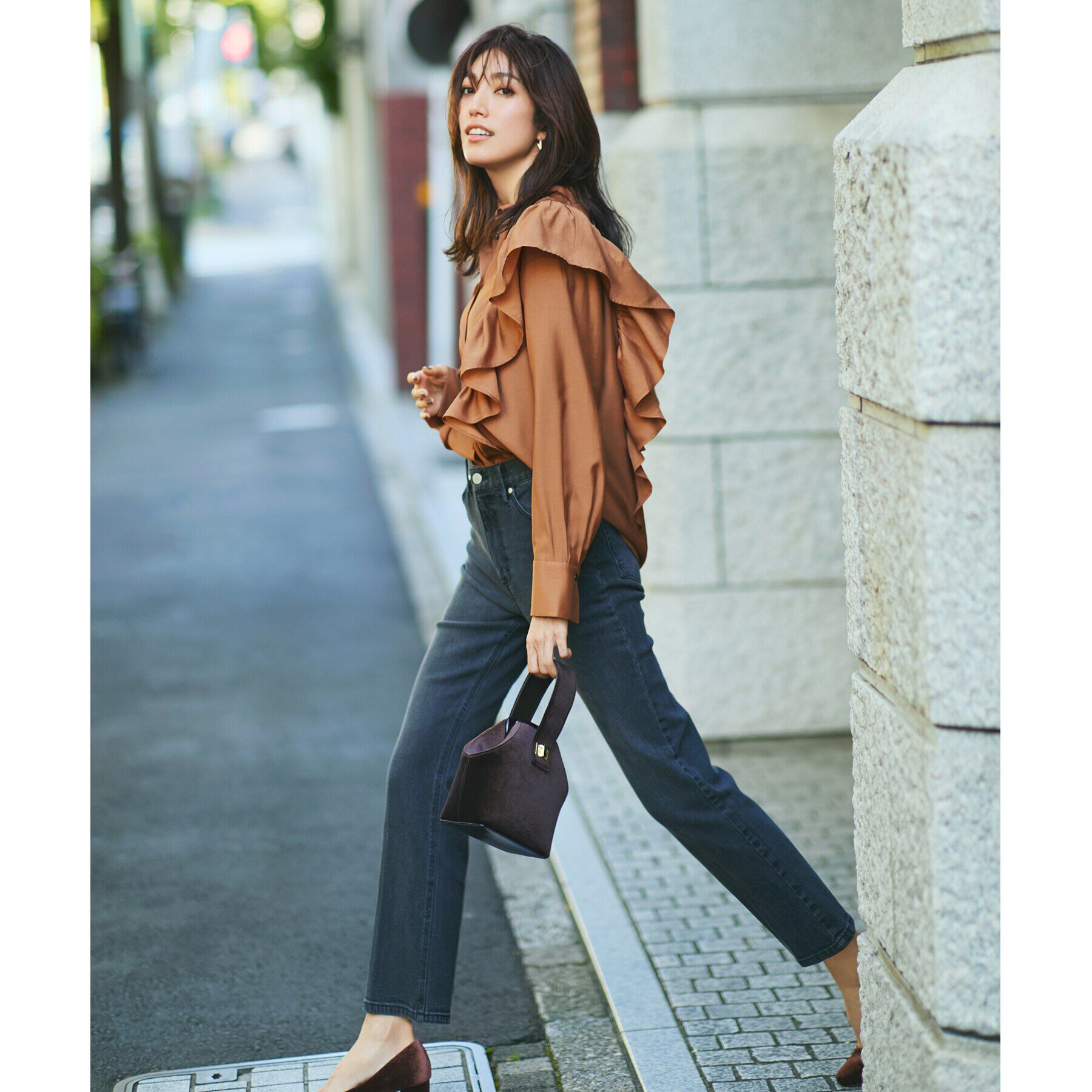 OPAQUE.CLIP「【大草直子さんコラボ】ラッフルブラウス」|シャツ・ブラウス|