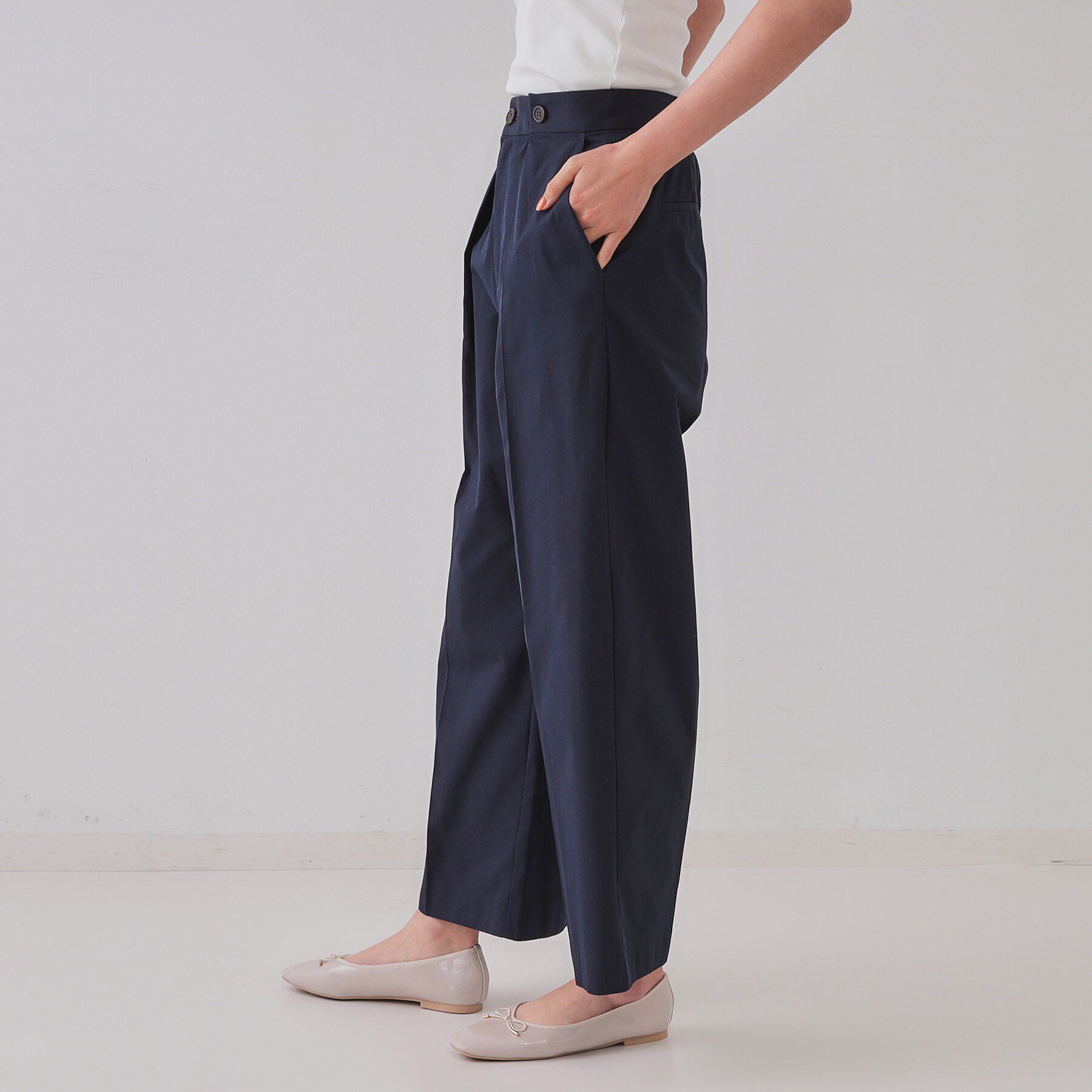 OPAQUE.CLIP「シャンブレーチノワイドパンツ【洗濯機洗い可】」|その他|