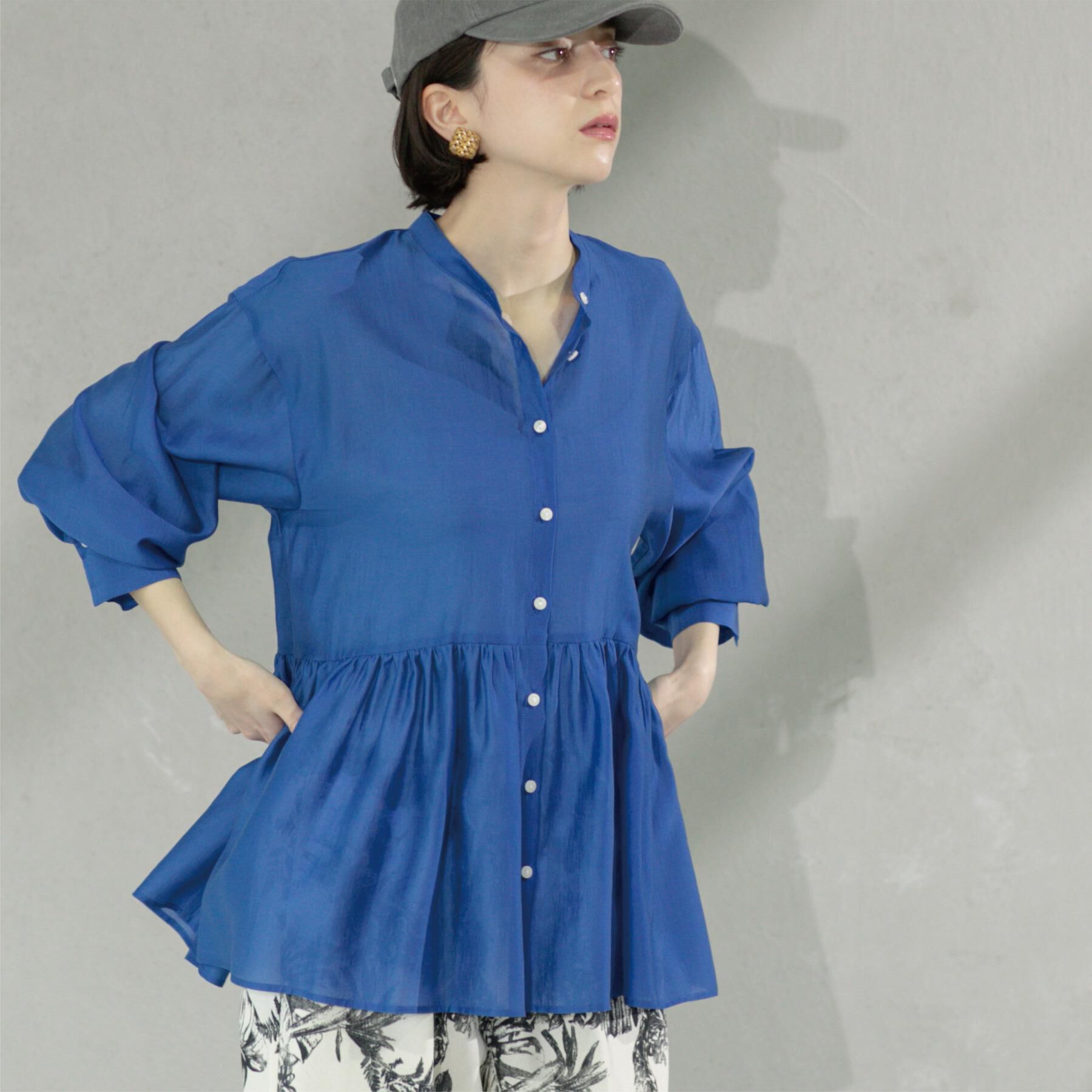 OPAQUE.CLIP「シアーペプラムブラウス【洗濯機洗い可】」|シャツ・ブラウス|