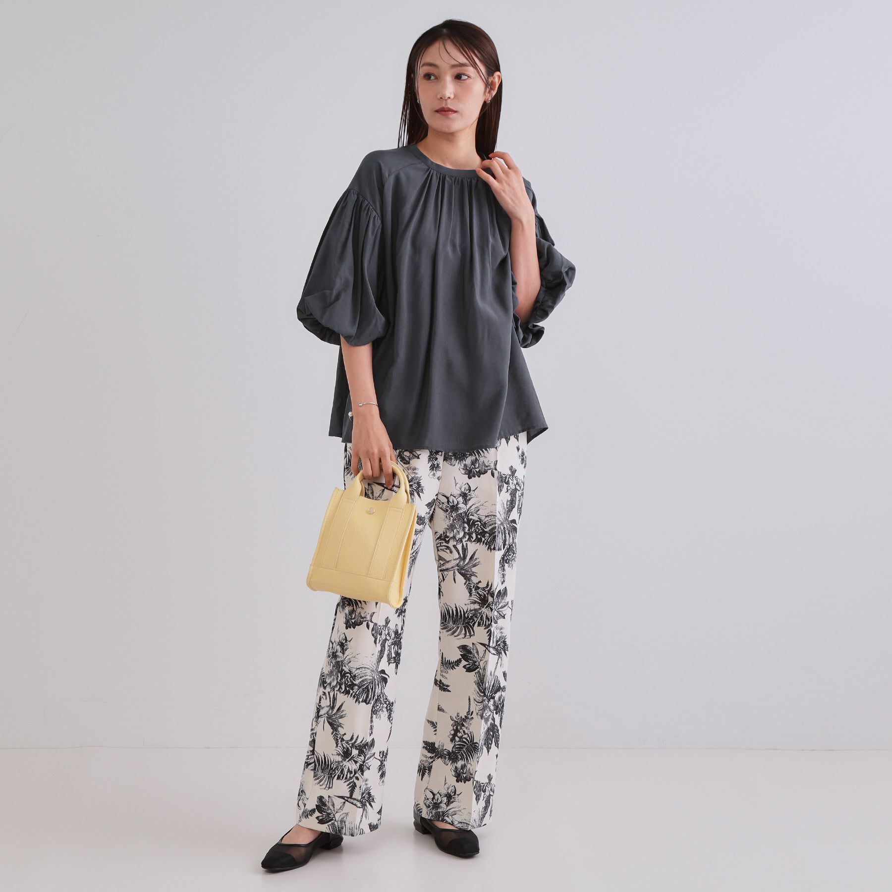 OPAQUE.CLIP「バルーンスリーブブラウス【洗濯機洗い可】」|シャツ・ブラウス|