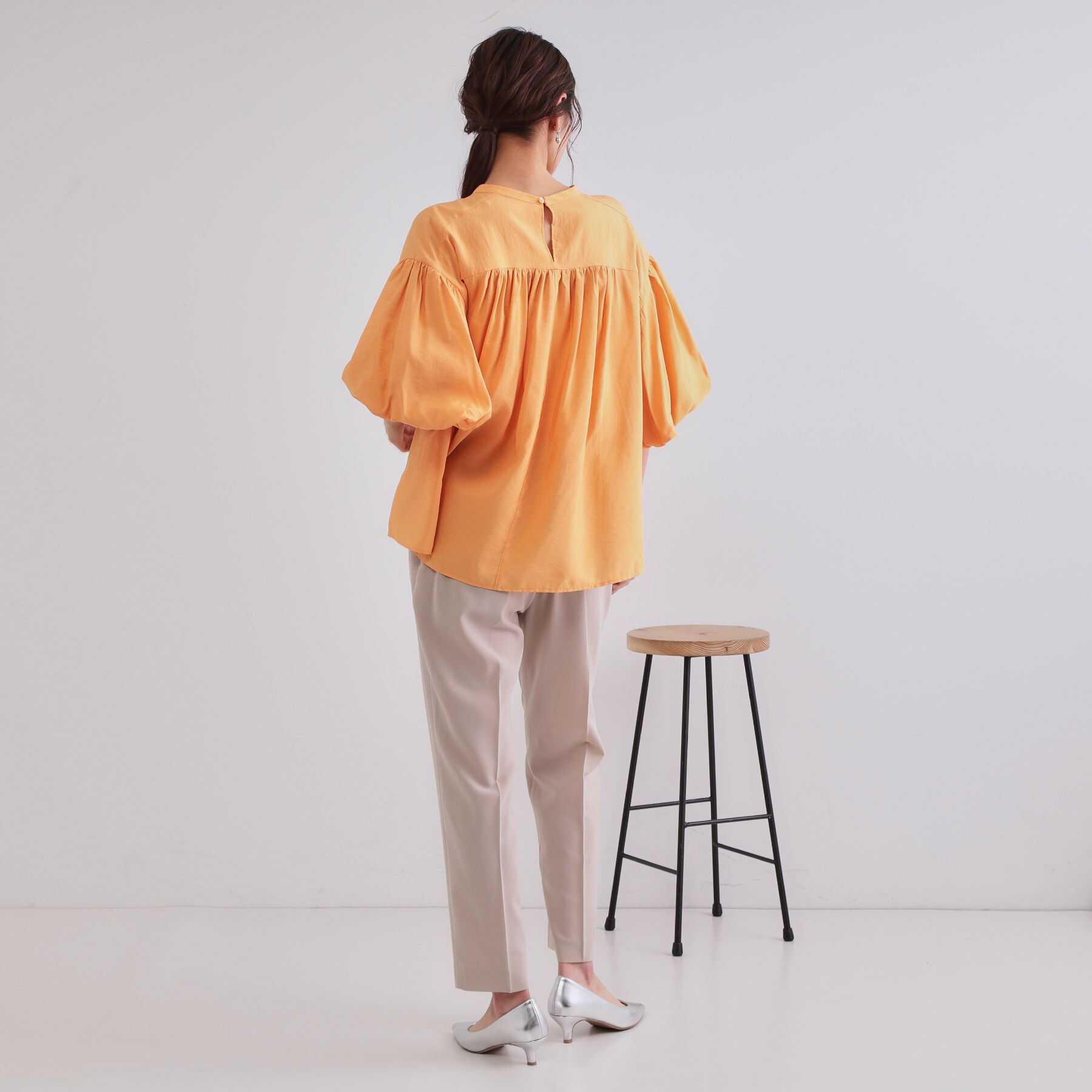 OPAQUE.CLIP「バルーンスリーブブラウス【洗濯機洗い可】」|シャツ・ブラウス|