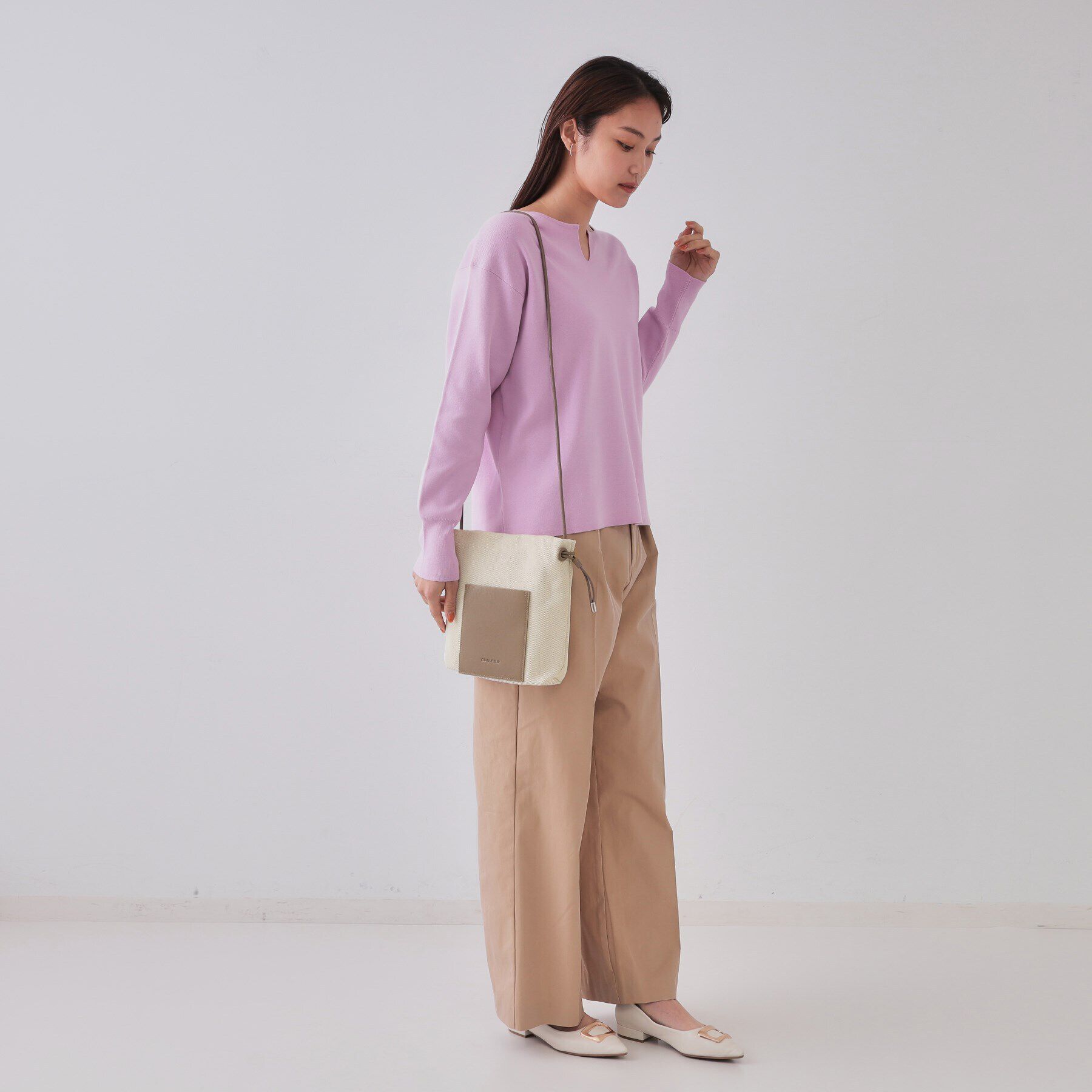 OPAQUE.CLIP「【長さ調整可能】巾着ドロストーリングミニショルダーバッグ」|ショルダー・メッセンジャー|