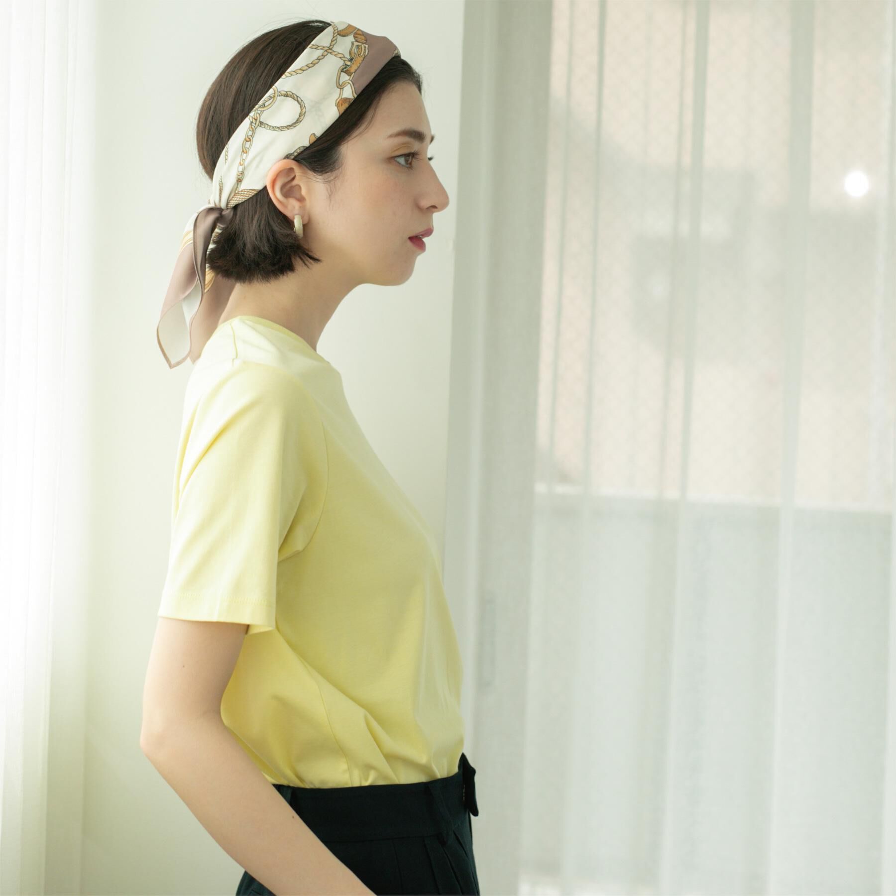 OPAQUE.CLIP「《5色展開/SS-LLサイズ》ベーシッククルーネックTシャツ【接触冷感/洗濯機洗い可】」|Tシャツ・カットソー|