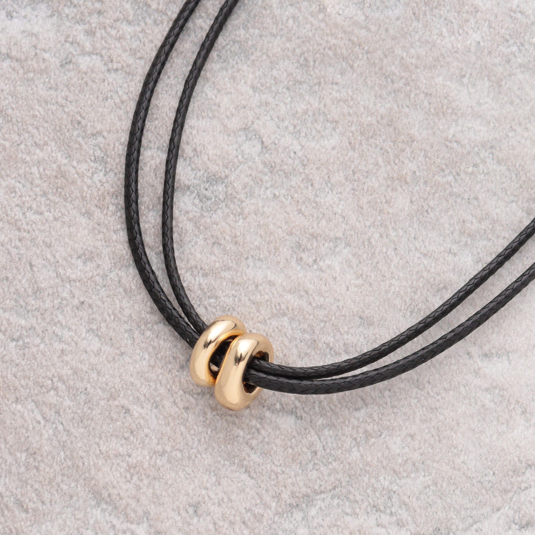 OPAQUE.CLIP「2連コードメタルネックレス」|ネックレス|