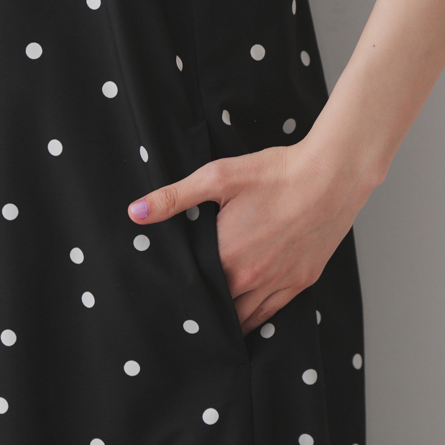 OPAQUE.CLIP「ドットプリントキャミワンピース【洗濯機洗い可】」|ワンピース|