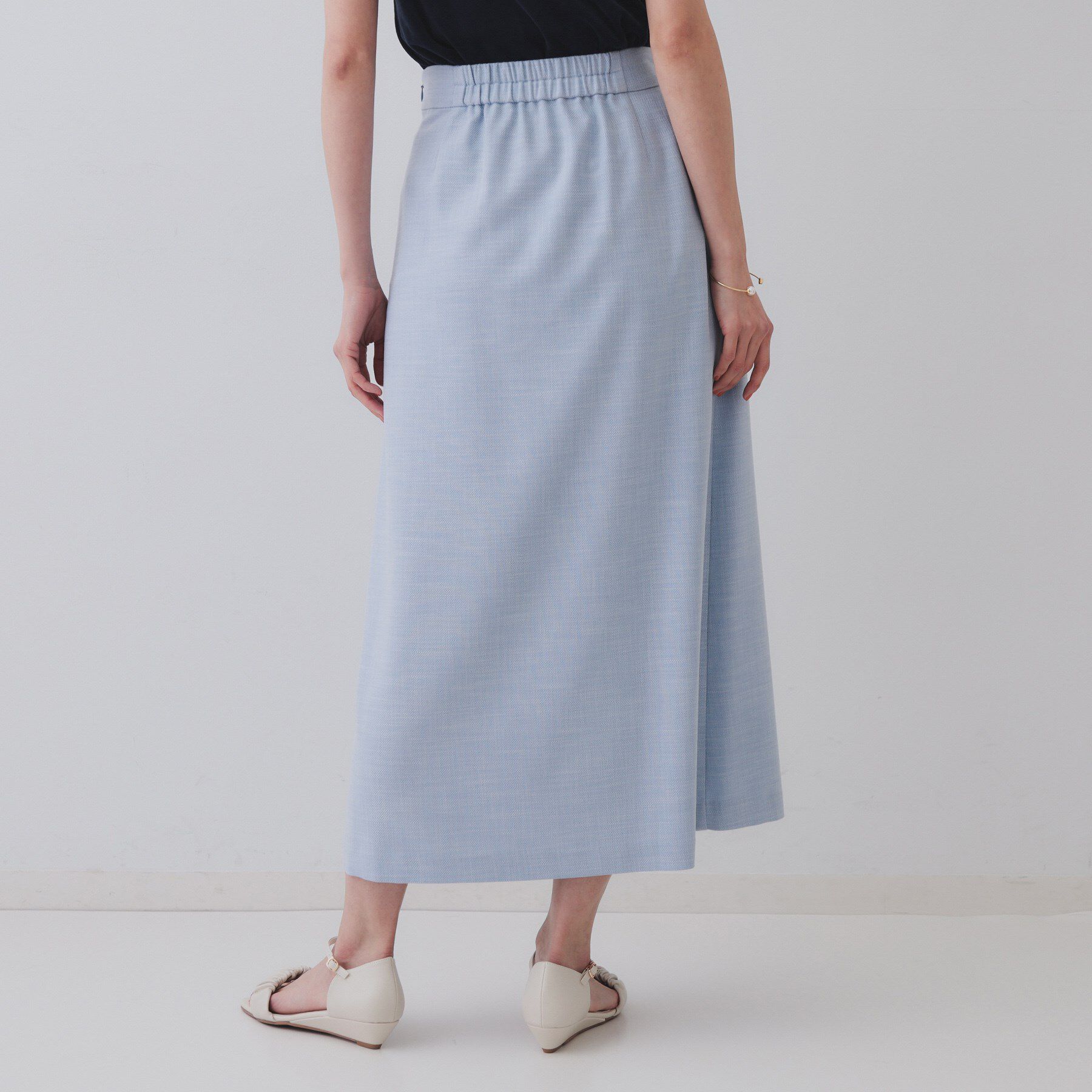 OPAQUE.CLIP「メランジナローフレアスカート／セットアップ対応可【洗濯機洗い可】」|スカート|