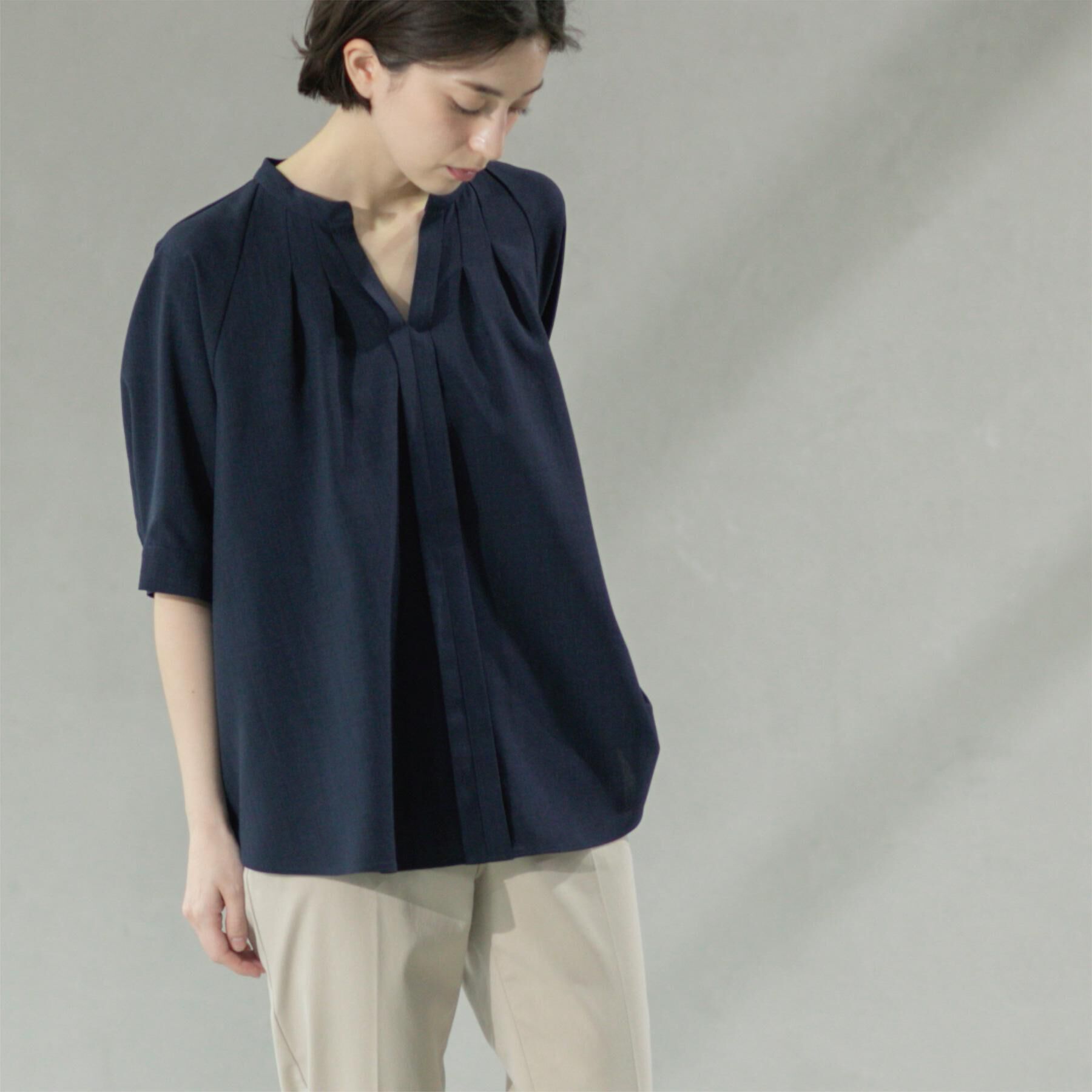 OPAQUE.CLIP「タックスキッパーブラウス【洗濯機洗い可】」|シャツ・ブラウス|
