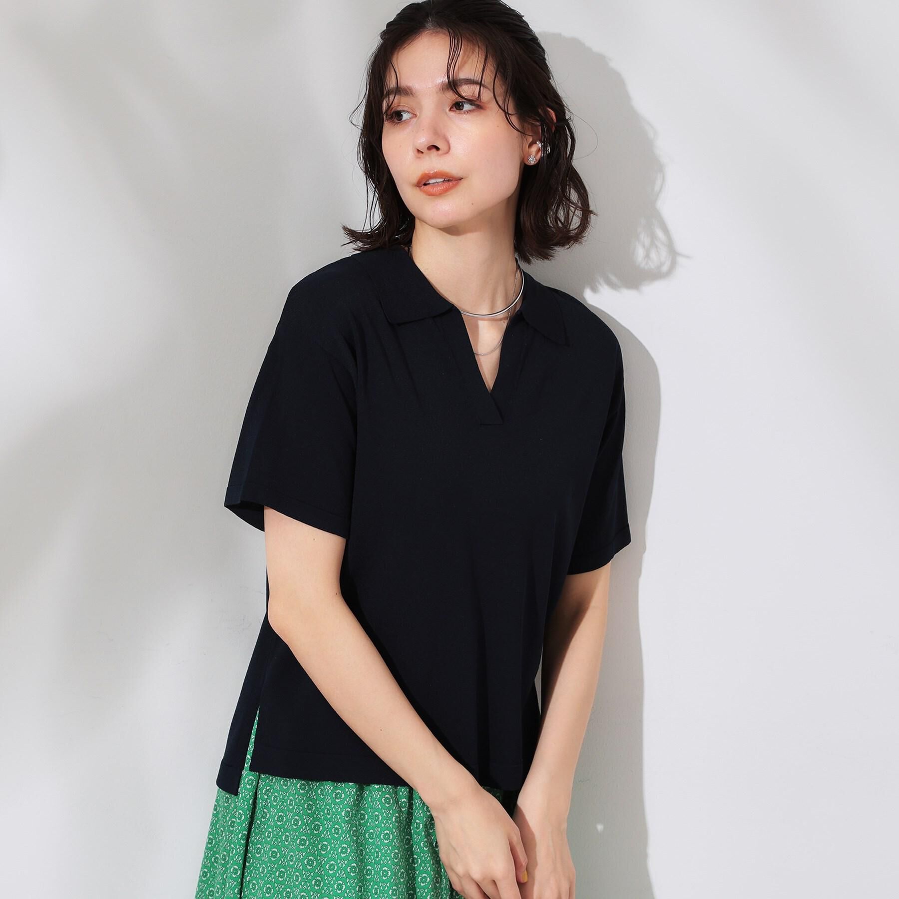 OPAQUE.CLIP「スキッパーニット【UV/接触冷感/抗ピル/洗濯機洗い可】」|ニット・セーター|