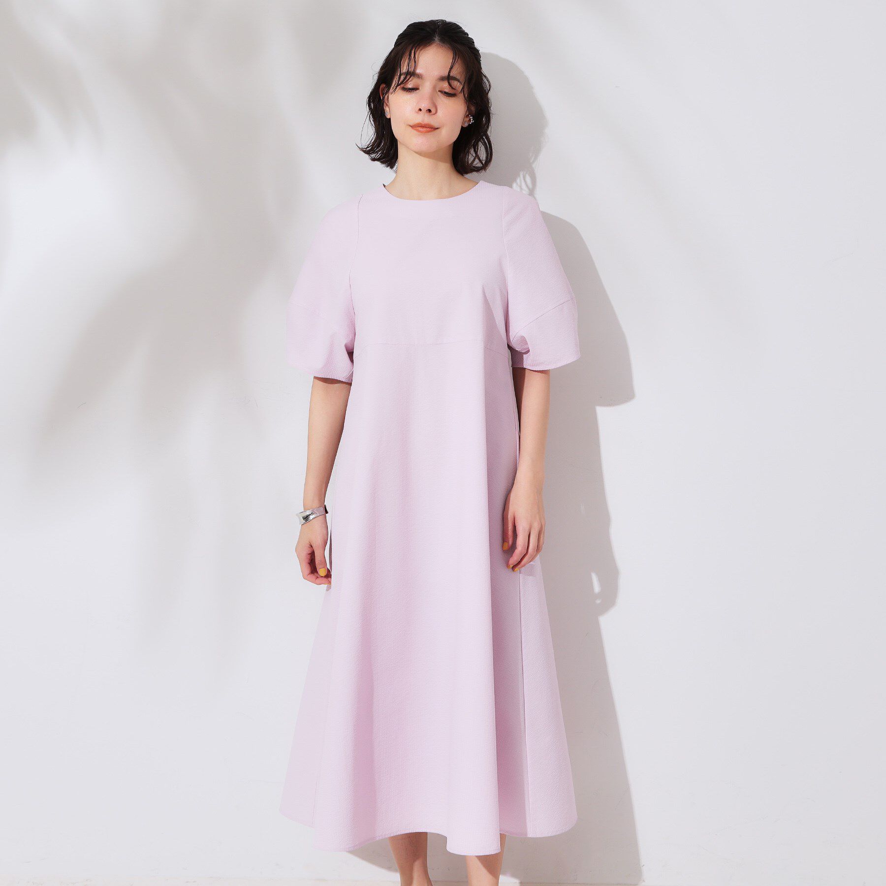 OPAQUE.CLIP「サッカーストライプワンピース【吸水速乾/イージーアイロン/洗濯機洗い可】」|ワンピース|