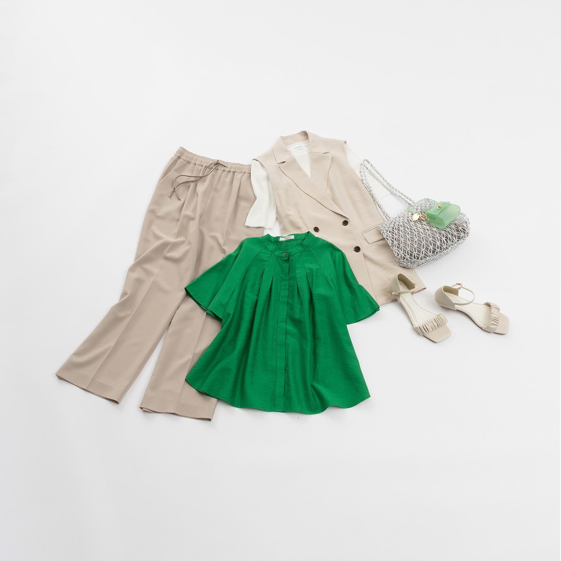 OPAQUE.CLIP「シアーフレアスリーブブラウス【洗濯機洗い可】」|シャツ・ブラウス|