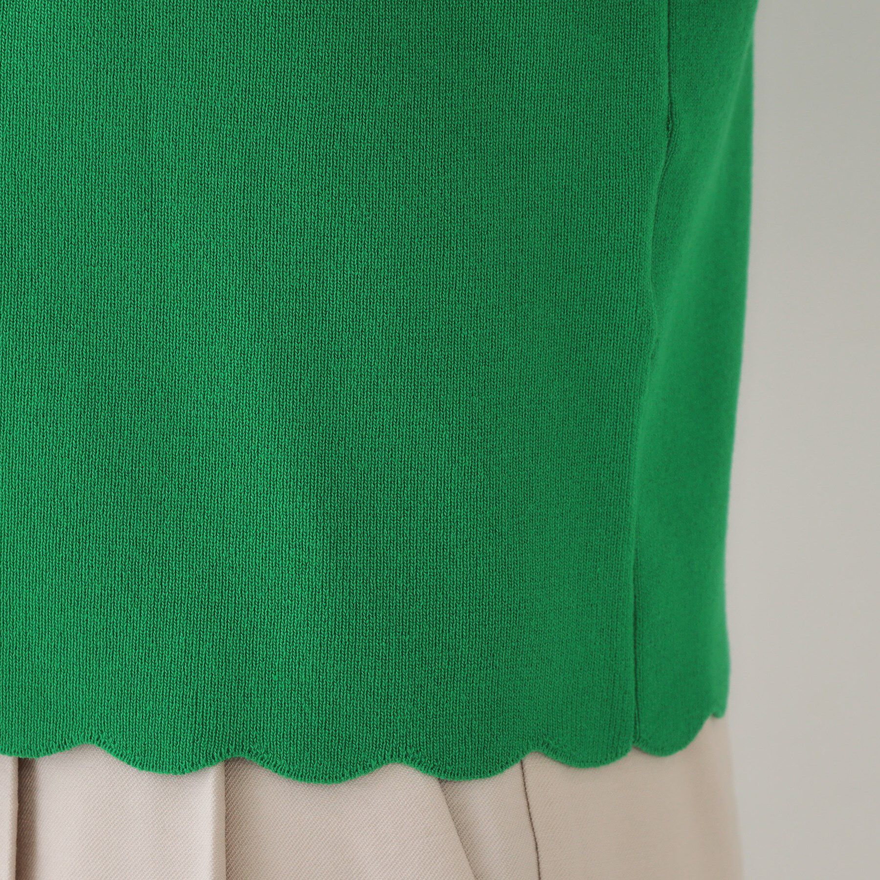 OPAQUE.CLIP「裾スカラップニット【洗濯機洗い可】」|ニット・セーター|