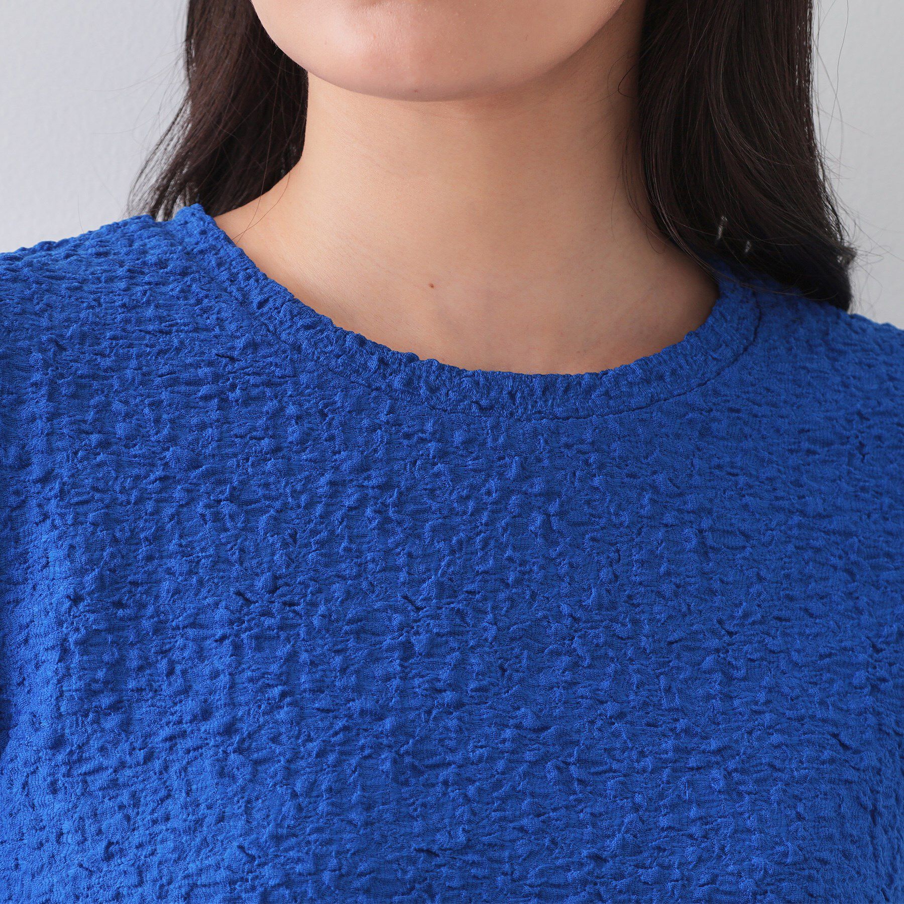 OPAQUE.CLIP「ふくれジャカードショートカットソー【洗濯機洗い可】」|Tシャツ・カットソー|