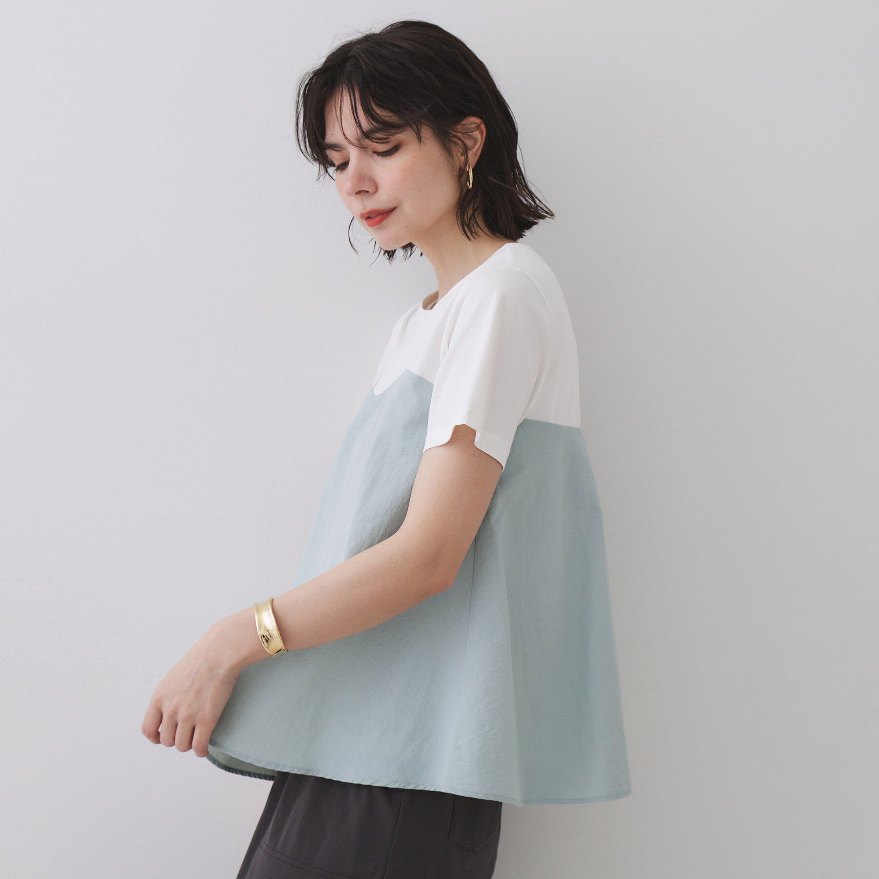 OPAQUE.CLIP「ビスチェドッキングカットソー【洗濯機洗い可】」|Tシャツ・カットソー|