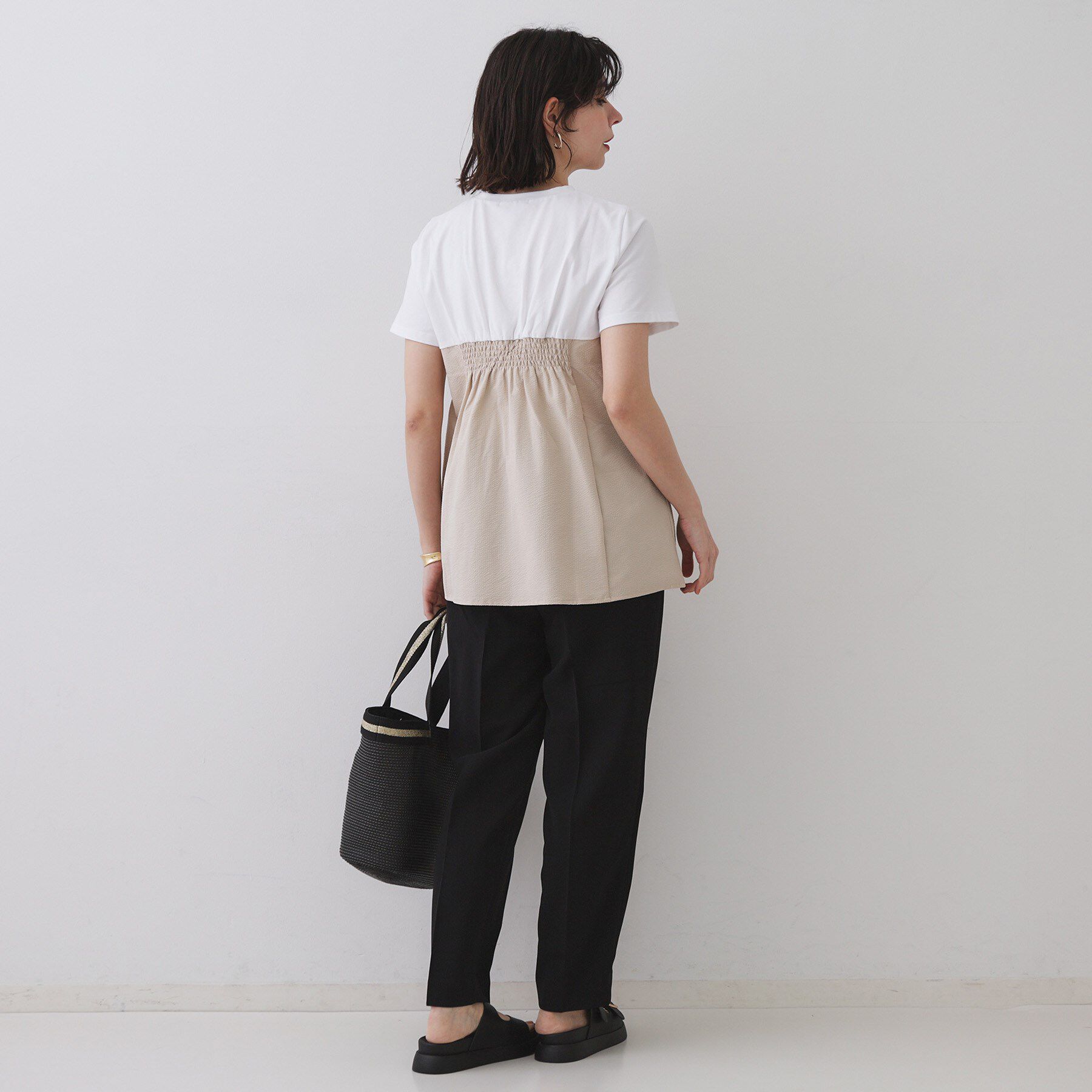 OPAQUE.CLIP「《丈が選べる/SS-LLサイズ》美脚ストレッチイージーテーパードパンツ/セットアップ対応【防シワ/洗」|その他|