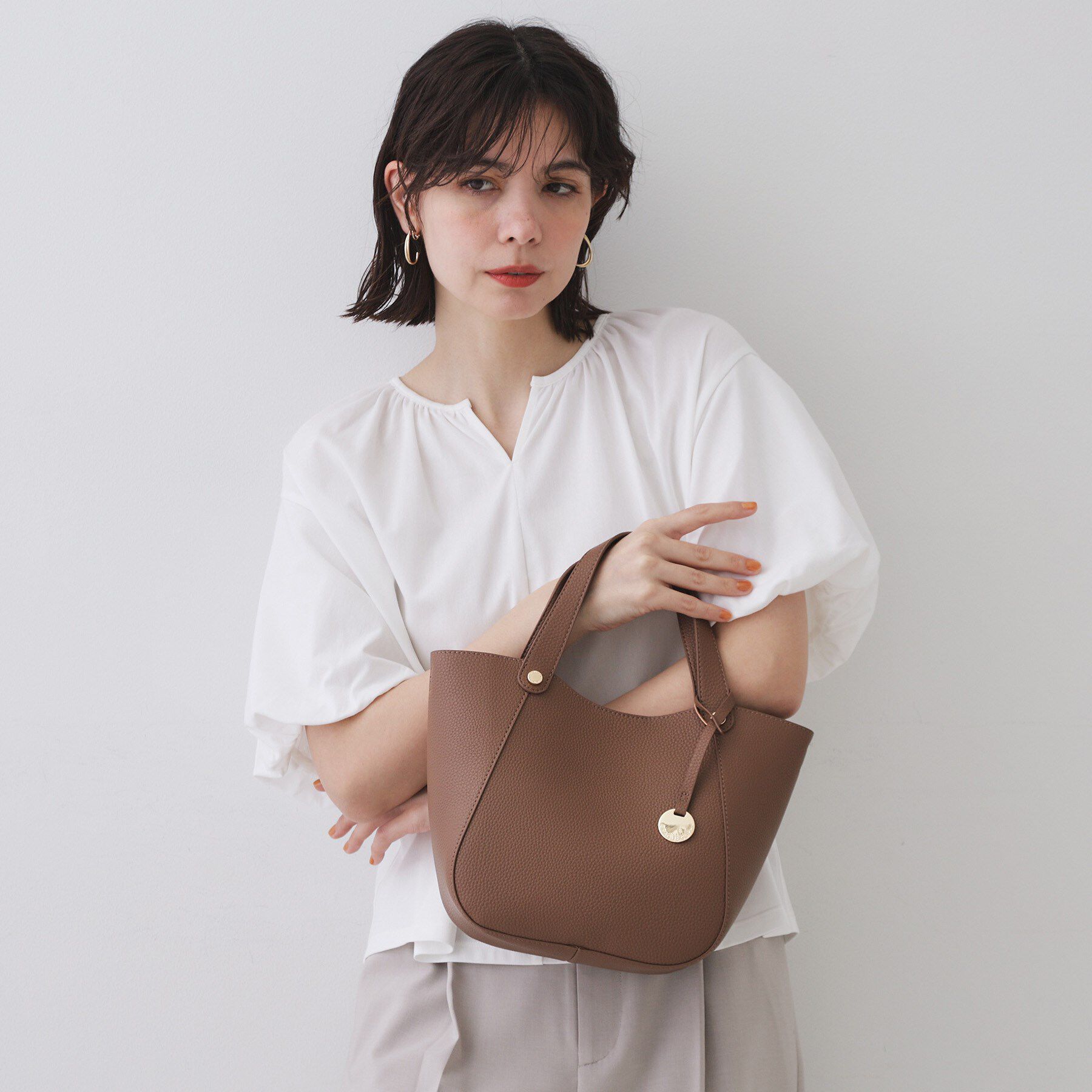 OPAQUE.CLIP「【軽量/2WAY】コインカシメシュリンクミドルトートバッグ」|トートバッグ|