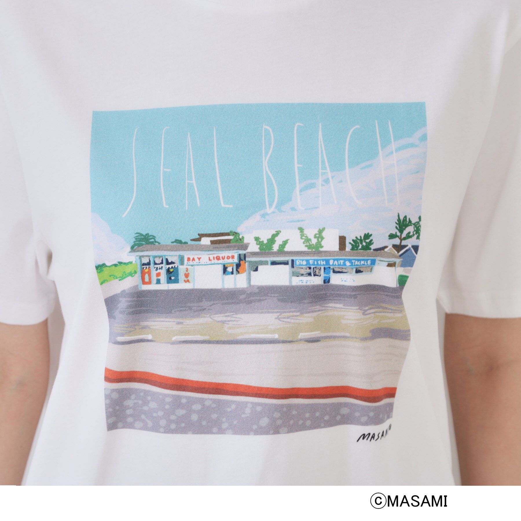 OPAQUE.CLIP「風景イラストプリントTシャツ」|Tシャツ・カットソー|