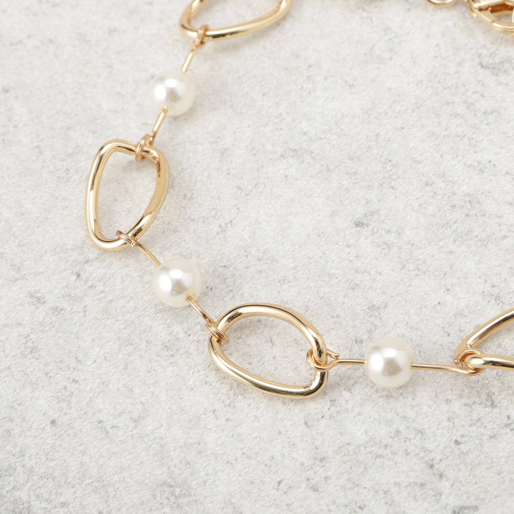 OPAQUE.CLIP「メタル&times;フェイクパールブレスレット」|ブレスレット・バングル|