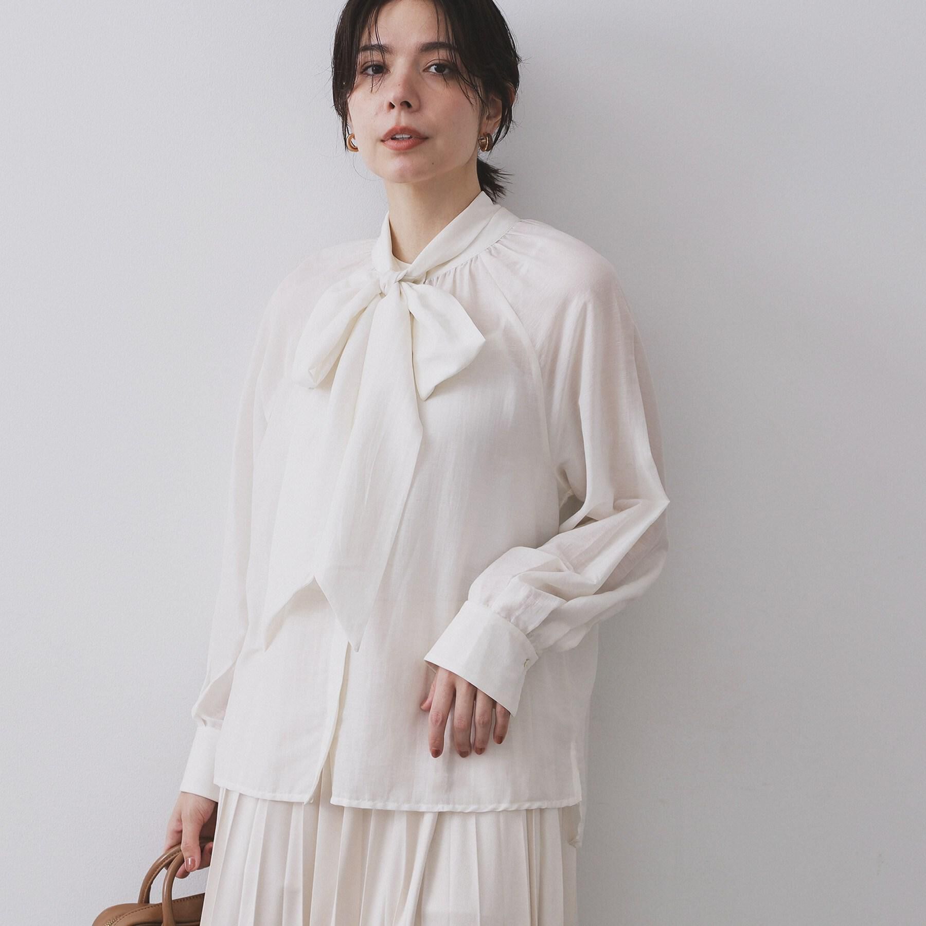 OPAQUE.CLIP「2WAYシアーボウタイブラウス【洗濯機洗い可】」|シャツ・ブラウス|