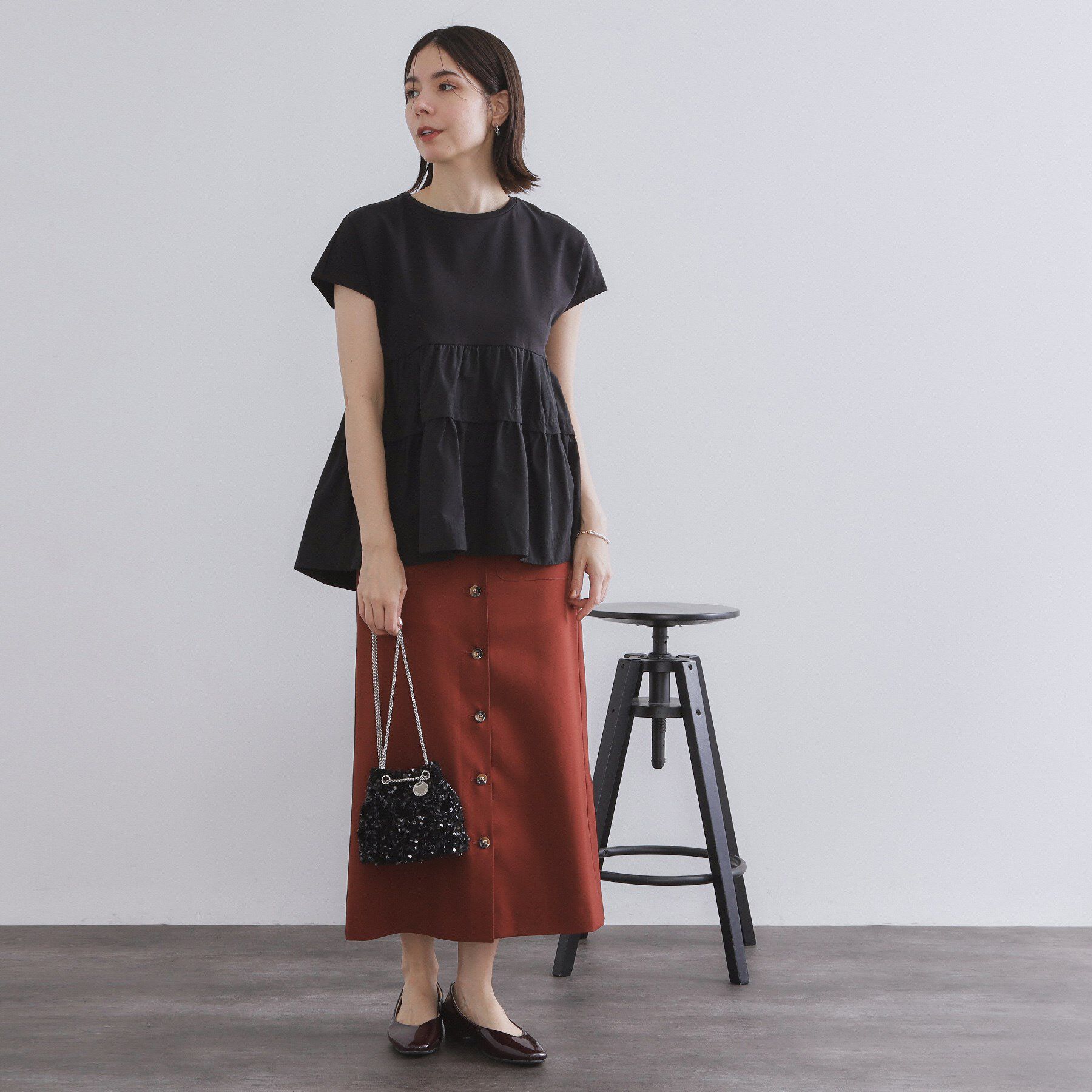 OPAQUE.CLIP「ドッキングティアードトップス【洗濯機洗い可】」|Tシャツ・カットソー|