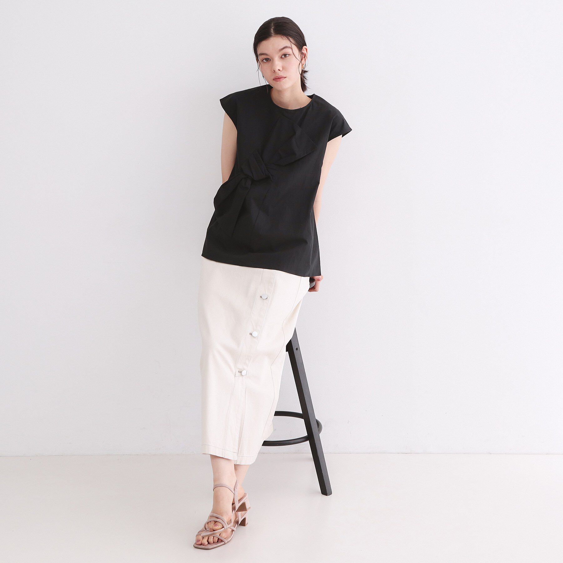 OPAQUE.CLIP「リボンモチーフブラウス【洗濯機洗い可】」|シャツ・ブラウス|