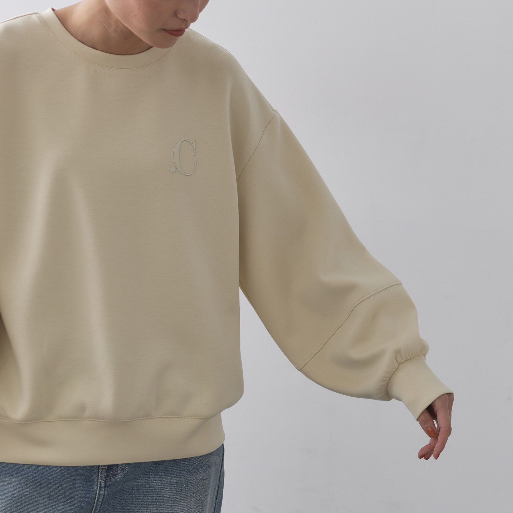 OPAQUE.CLIP「ワンポイント刺繍ダンボールトップス【UVケア/洗濯機洗い可】」|Tシャツ・カットソー|