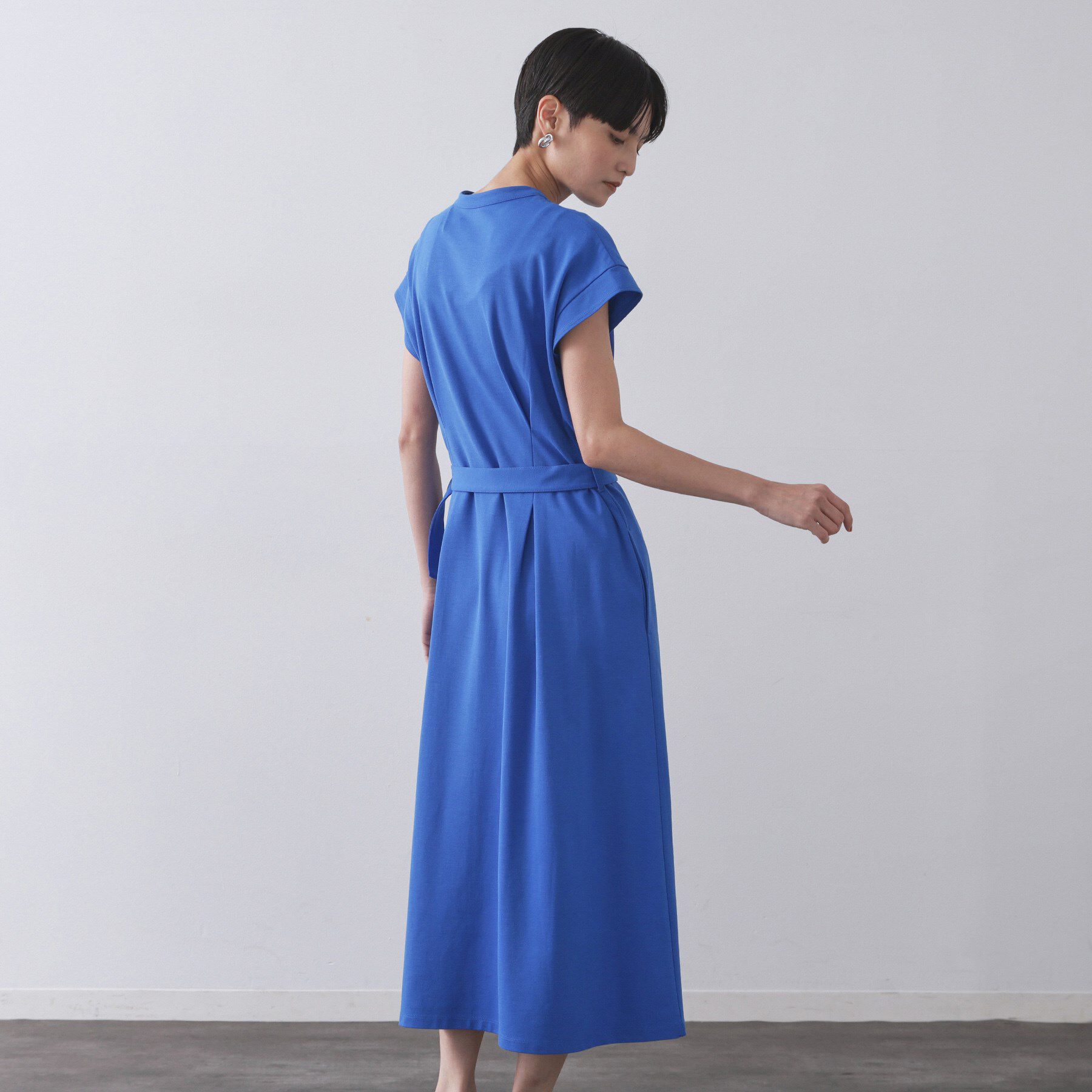 OPAQUE.CLIP「ベルト付きスキッパーワンピース【洗濯機洗い可】」|ワンピース|