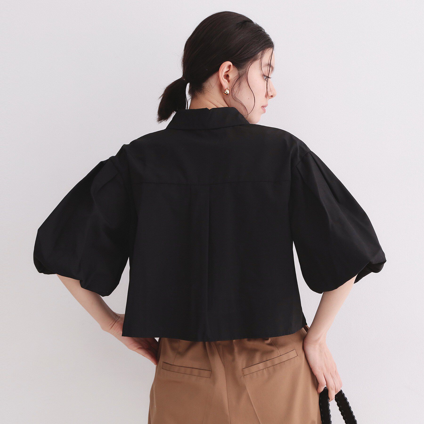 OPAQUE.CLIP「バルーンスリーブシャツ【洗濯機洗い可】」|シャツ・ブラウス|